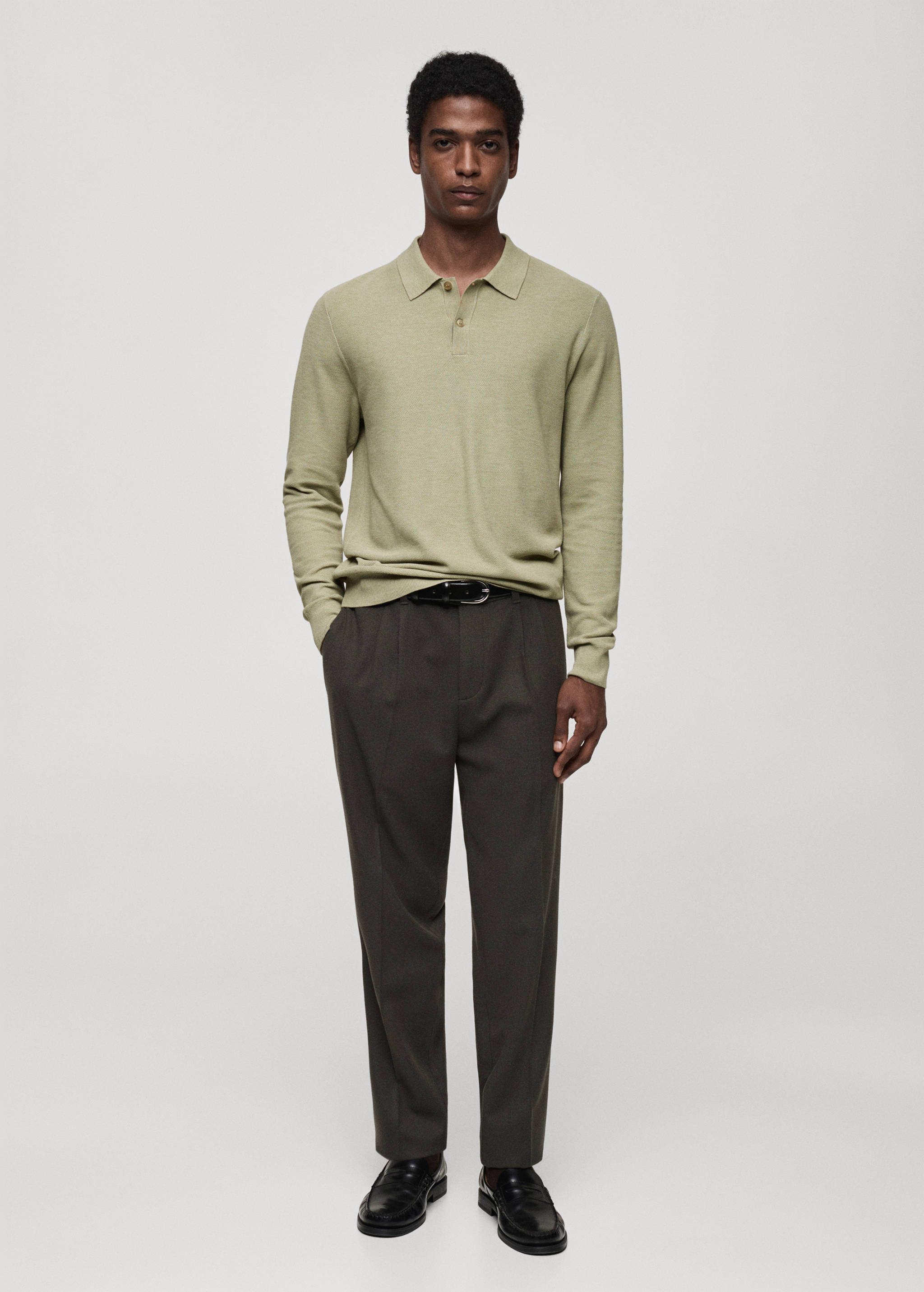 Jersei polo punt cotó microestructura - Pla general