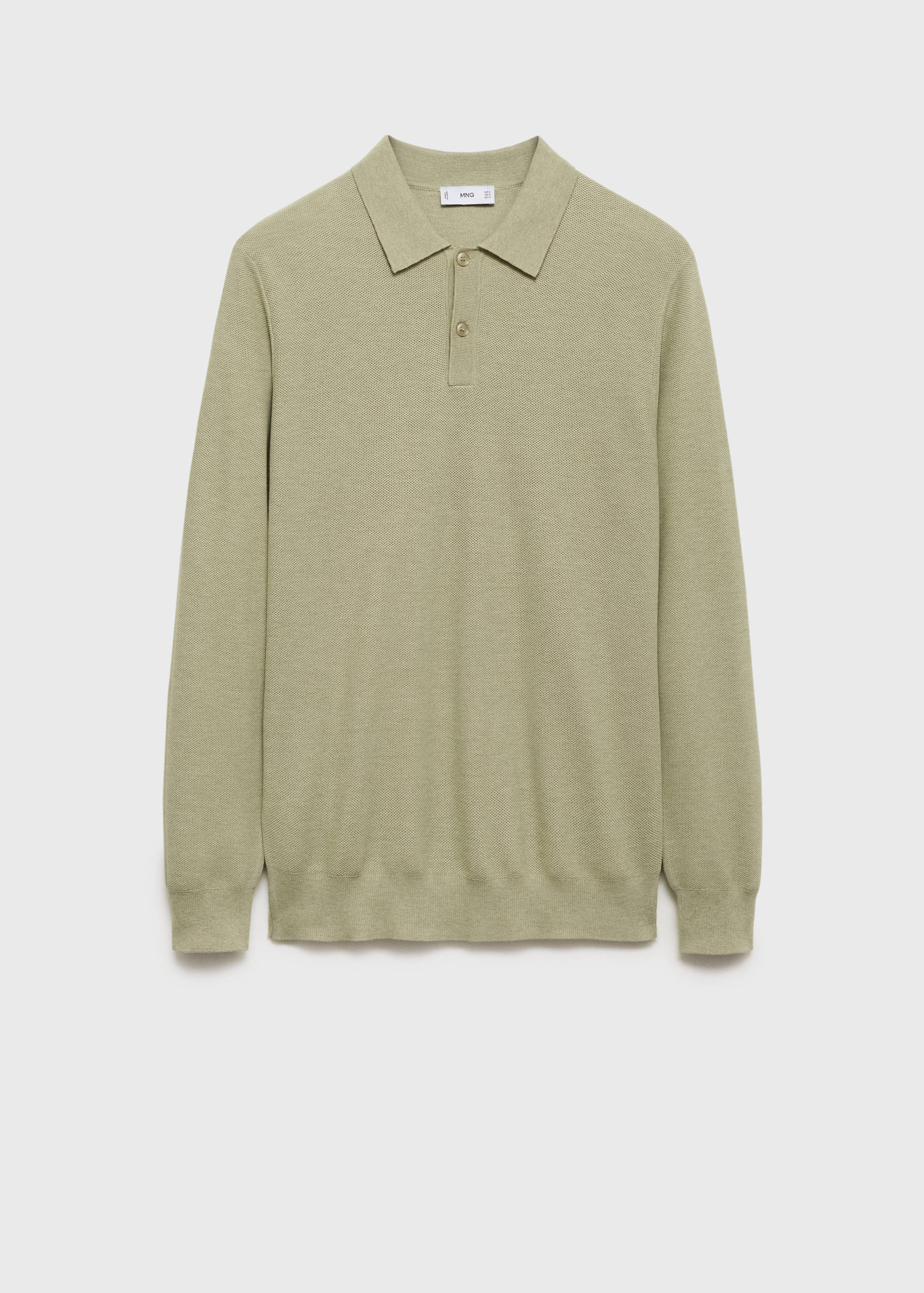 Pull-over polo maille coton microstructure - Article sans modèle