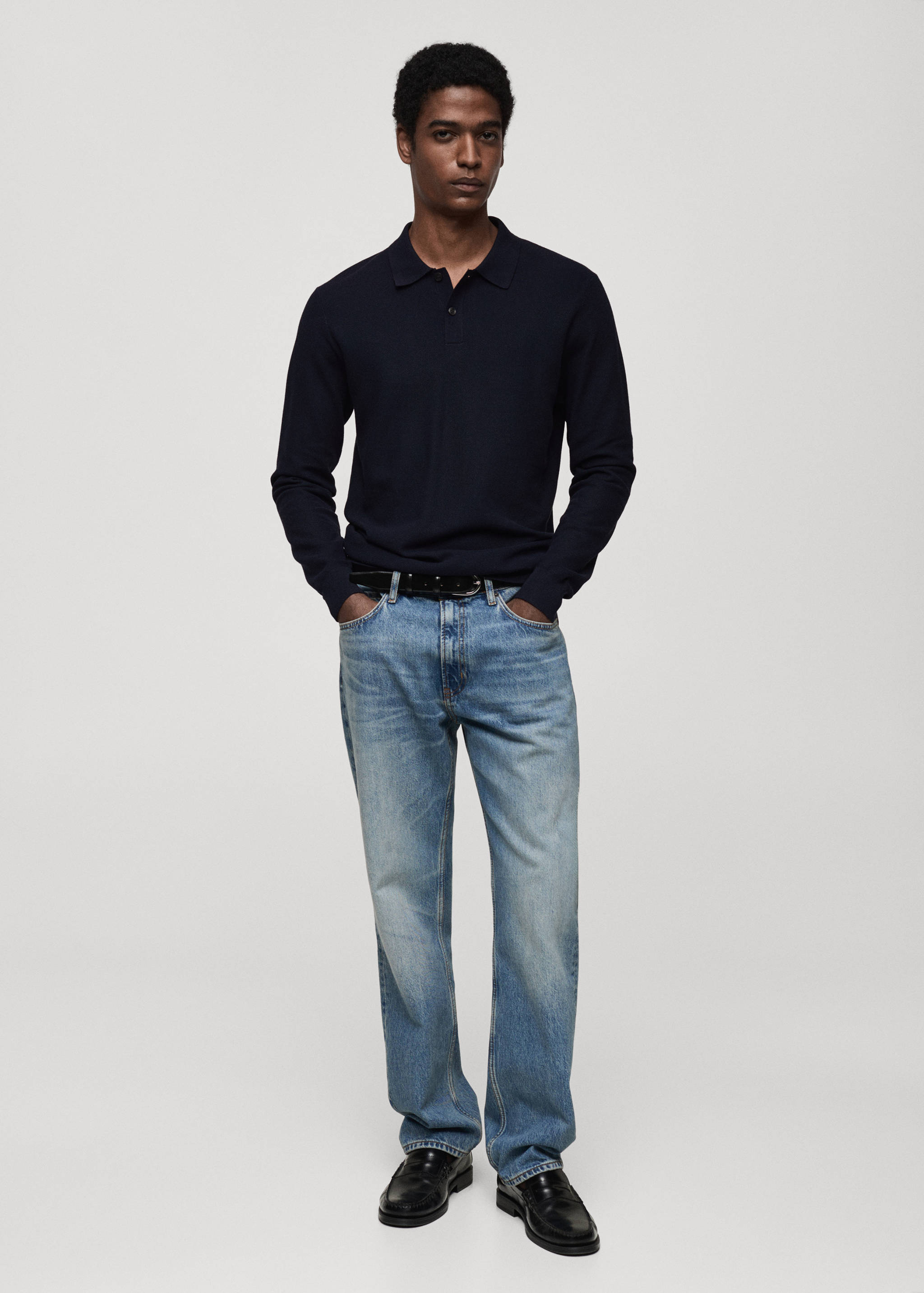 Jersei polo punt cotó microestructura - Pla general