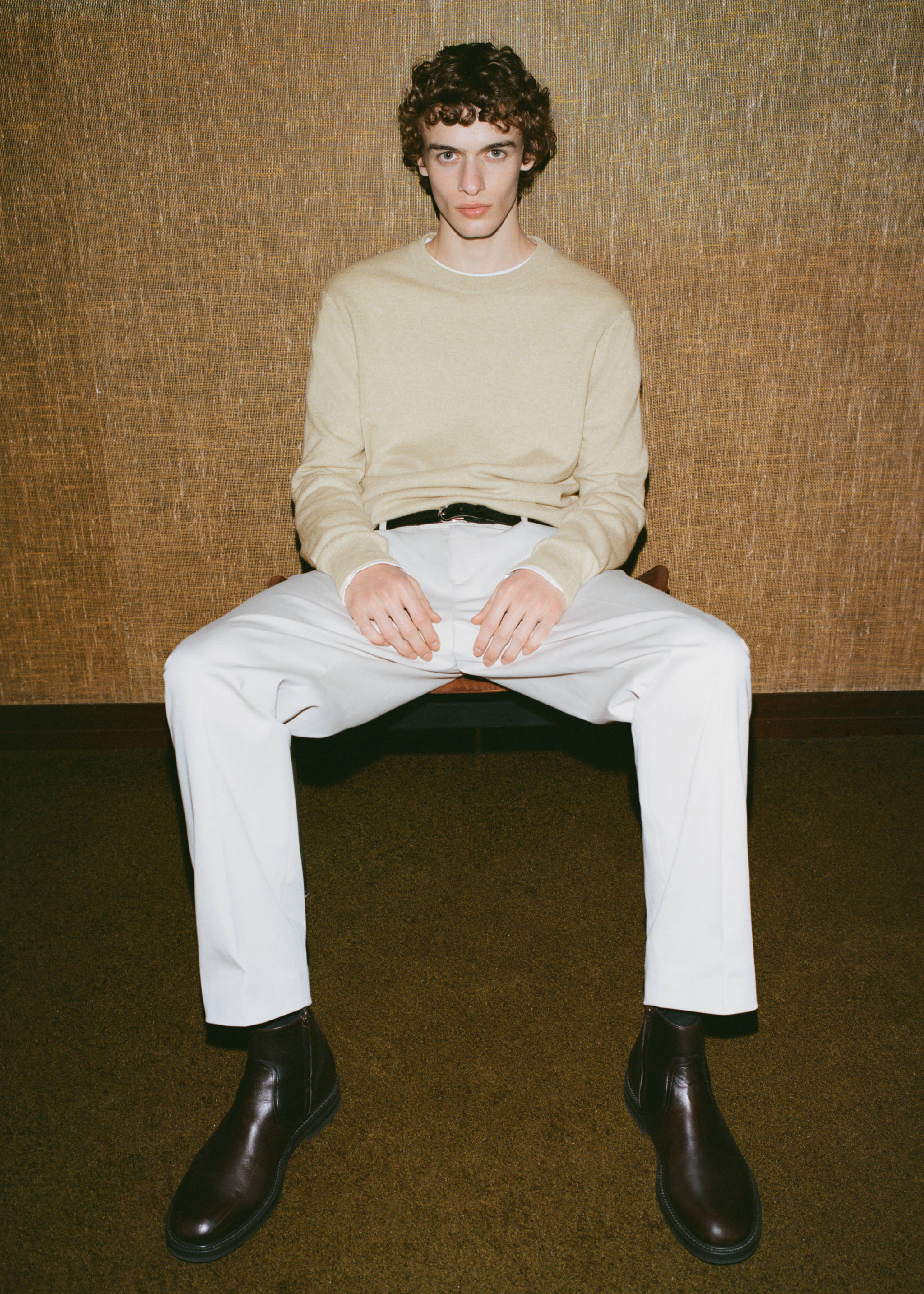 100% cashmere regular-fit sweater - Details of the article 3, Pastel Green. Ref: 87010602-00.