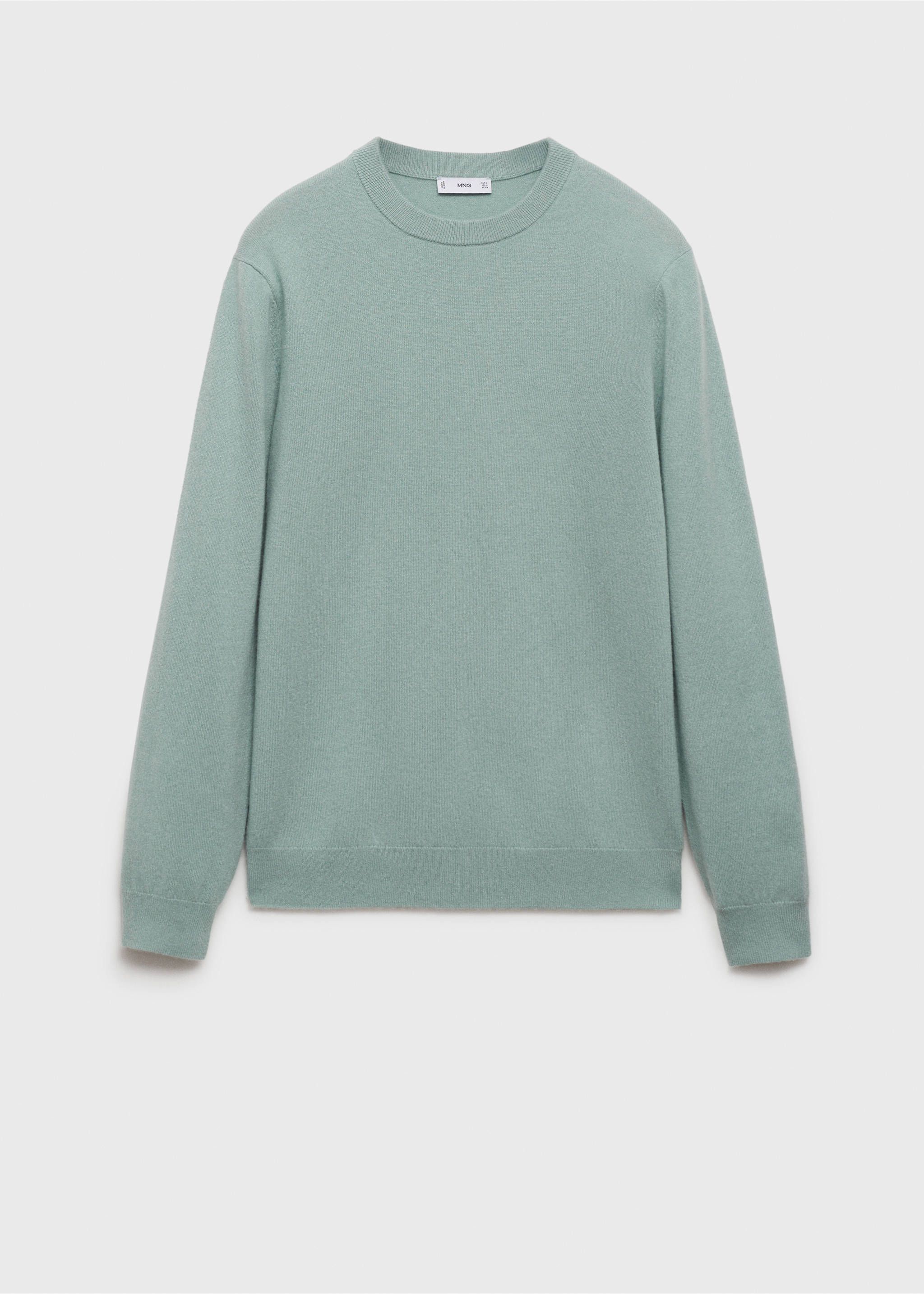100% cashmere regular-fit sweater - Article without model, Aqua Green. Ref: 87010602-00.