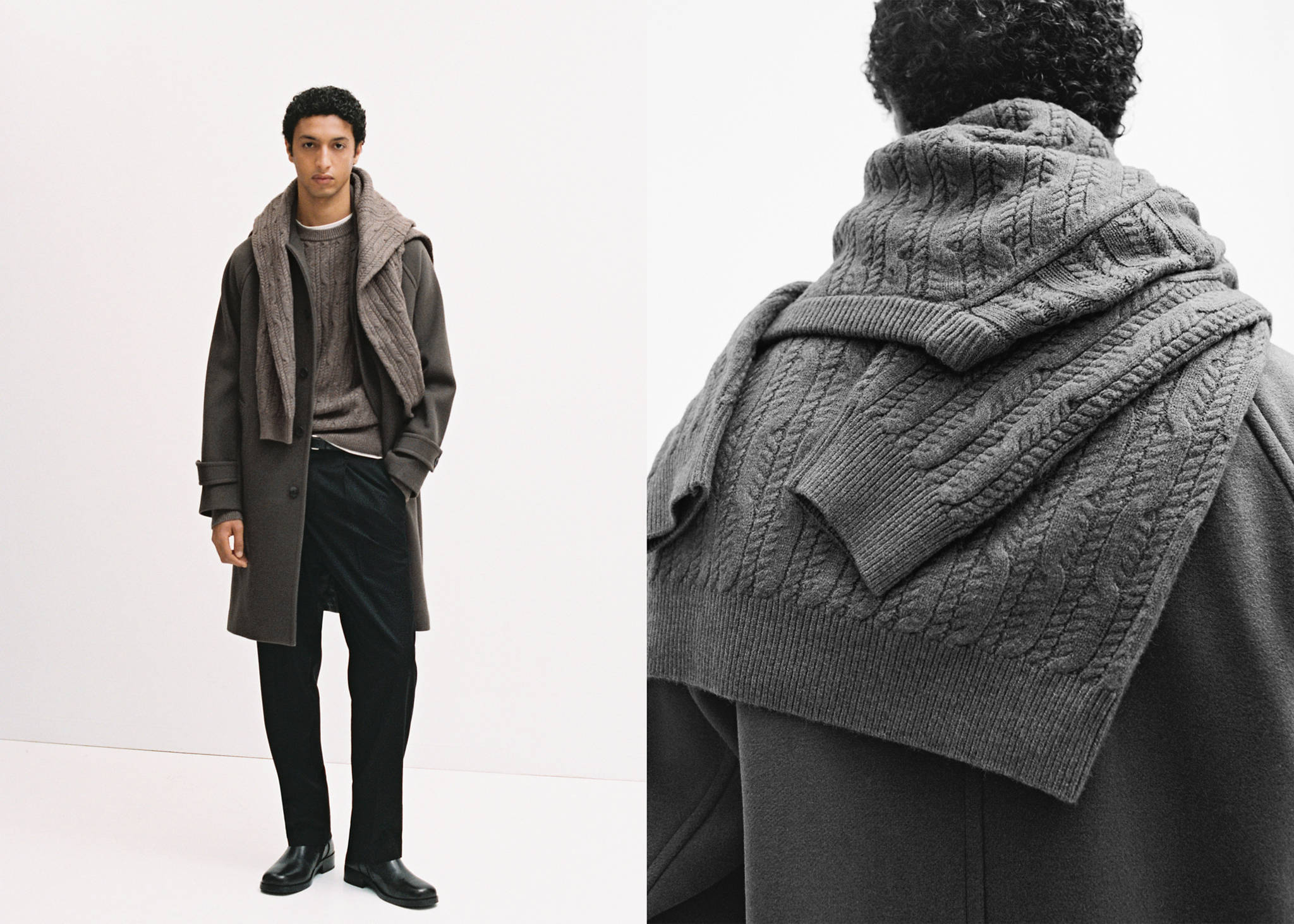 Braided knitted sweater - Panoramic plane