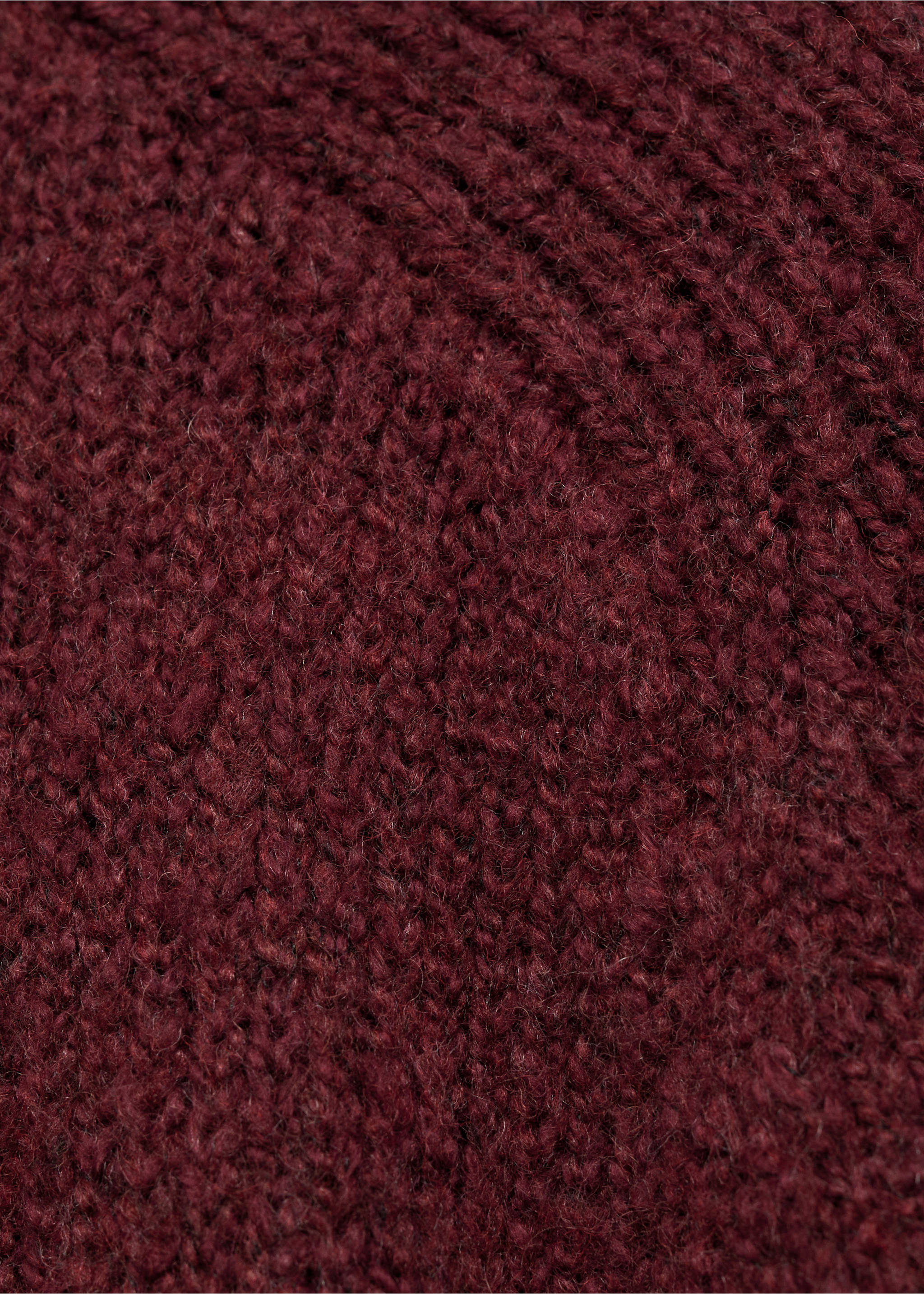 Wool and cotton-blend knitted sweater - Details of the article 0, Burgundy. Ref: 87010604-00.