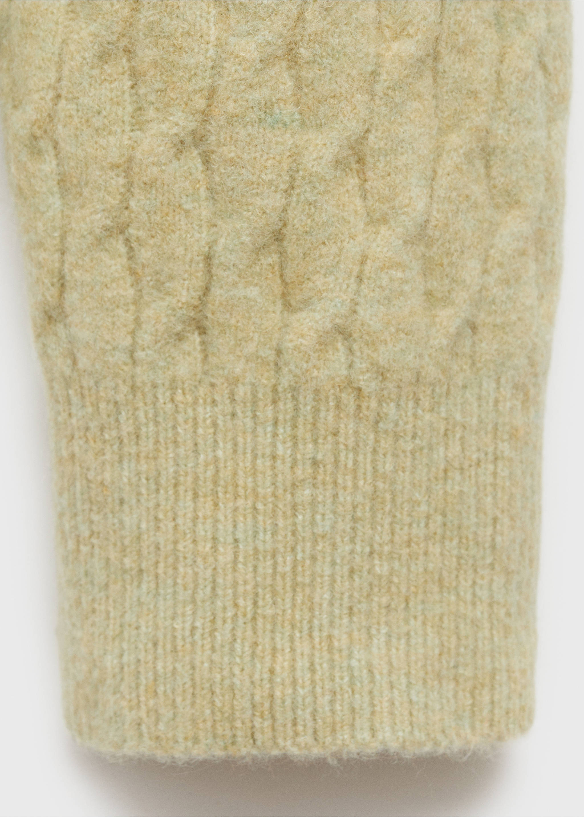 Braided knitted sweater - Details of the article 0, Pastel Green. Ref: 87010608-00.