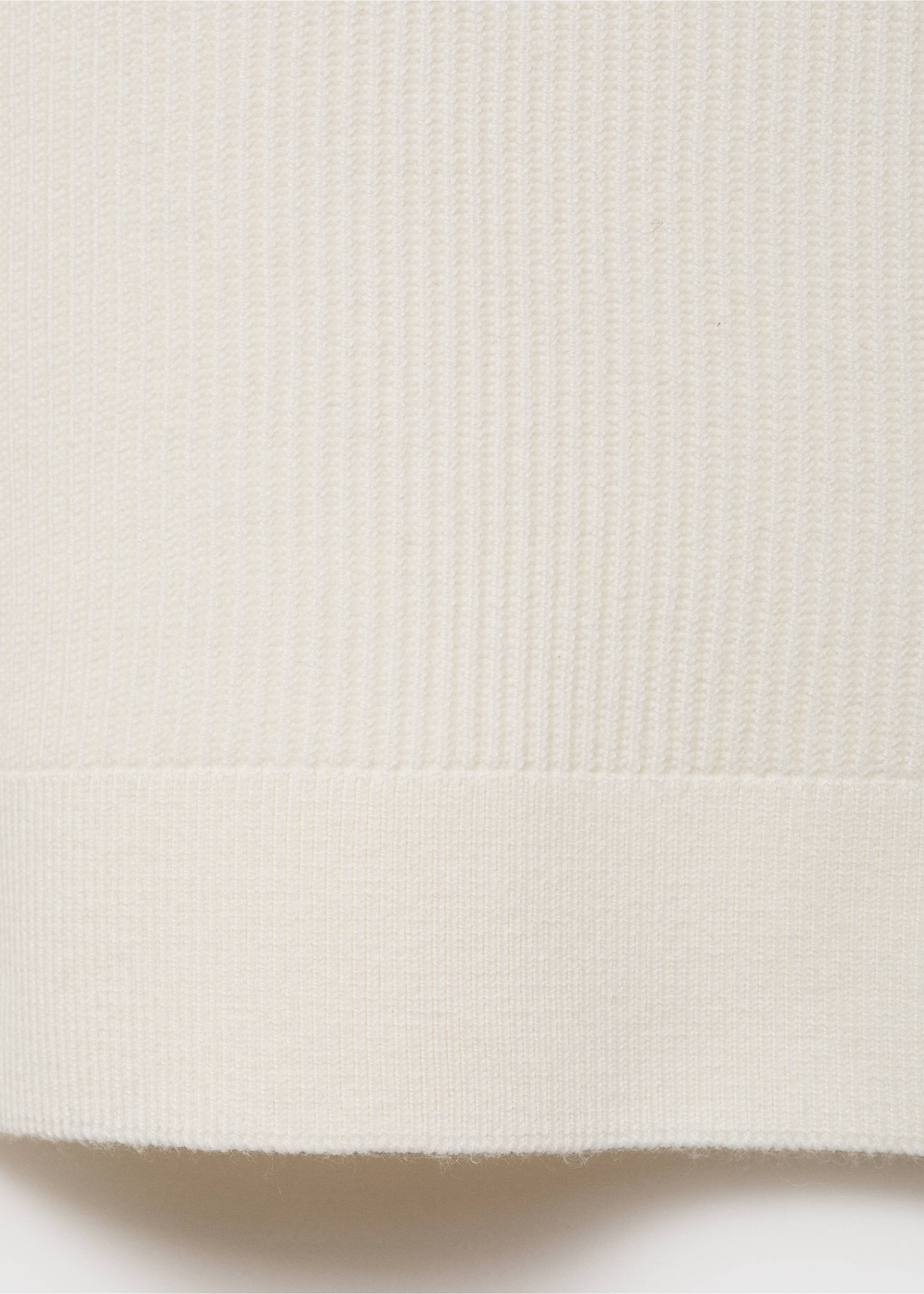 Pull coton maille fine côtelée - Détail de l'article 0, Blanc cassé. Ref: 87010610-00.