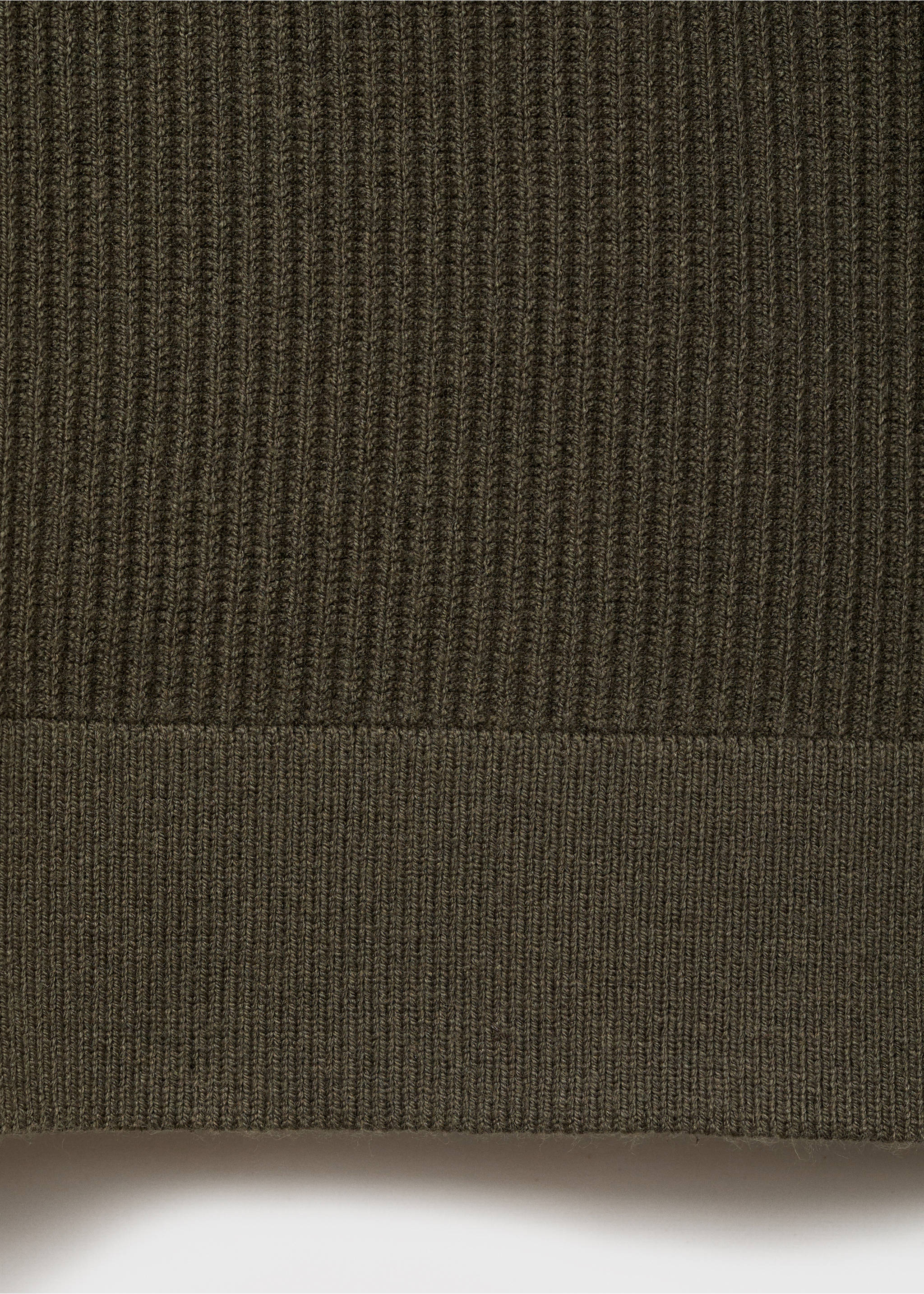 Jersey algodón punto fino canalé - Detalle del artículo 0, Khaki. Ref: 87010610-00.