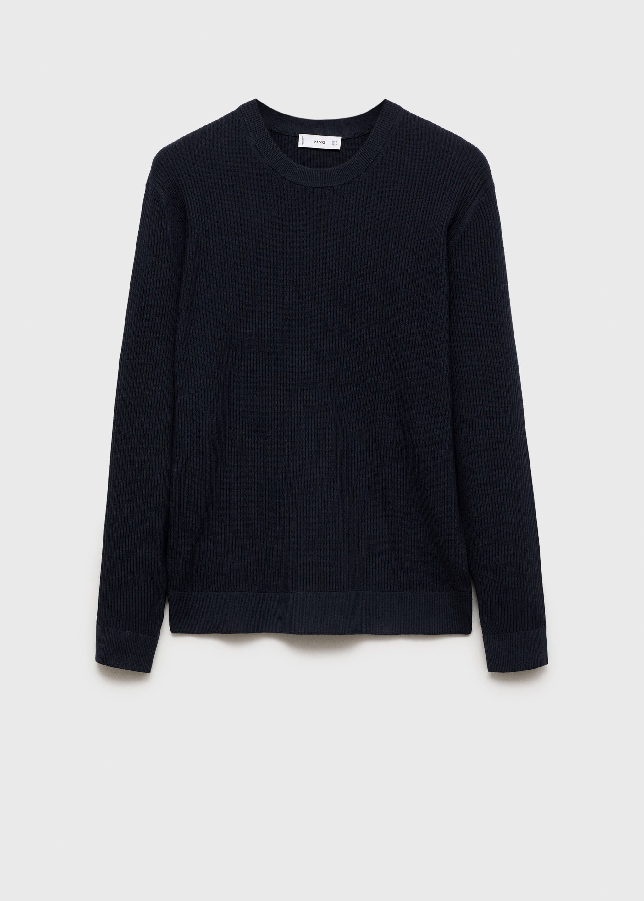 Camisola de malha fina de algodão canelada - Artigo sem modelo