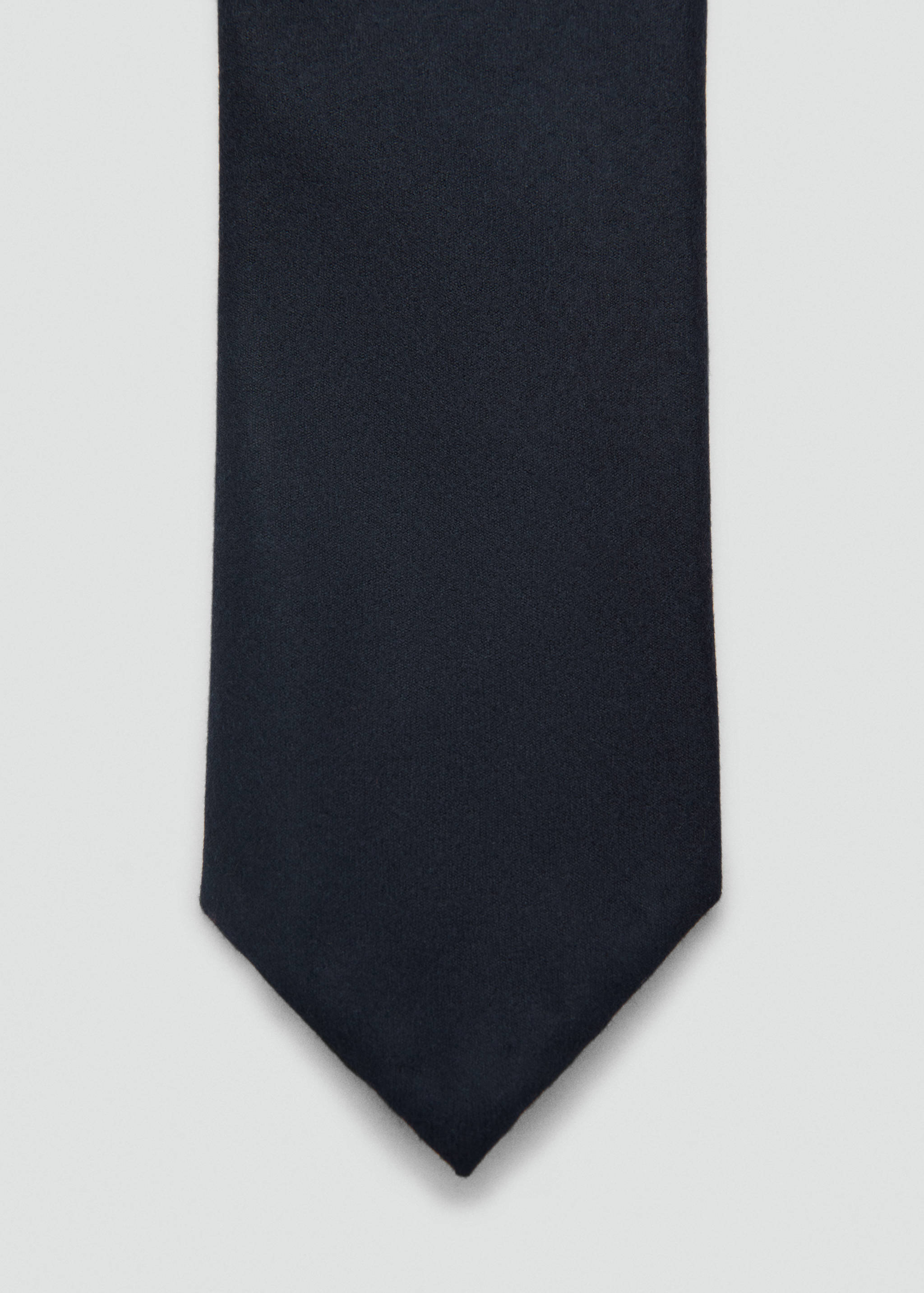 Cravate unie 100 % laine - null
