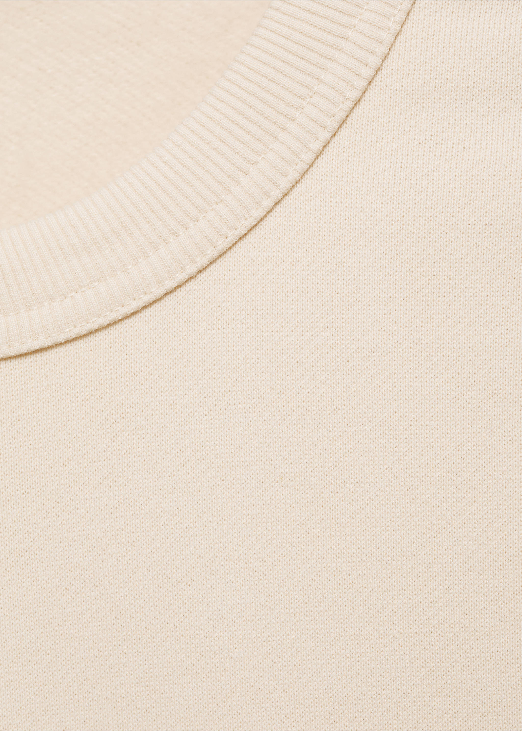 Regular-fit cotton sweatshirt - Details of the article 8, Ecru. Ref: 87010620-00.