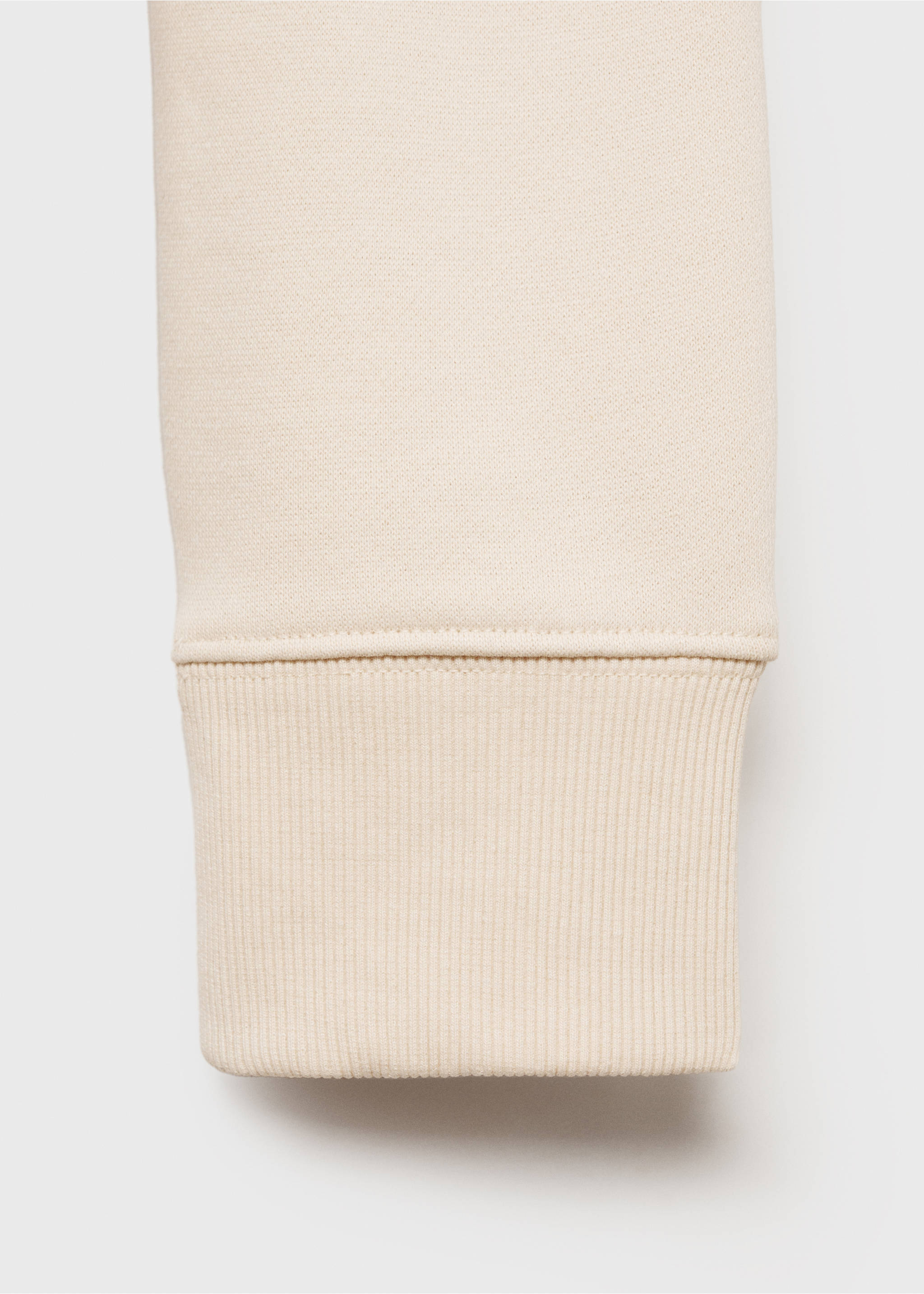 Regular-fit cotton sweatshirt - Details of the article 0, Ecru. Ref: 87010620-00.