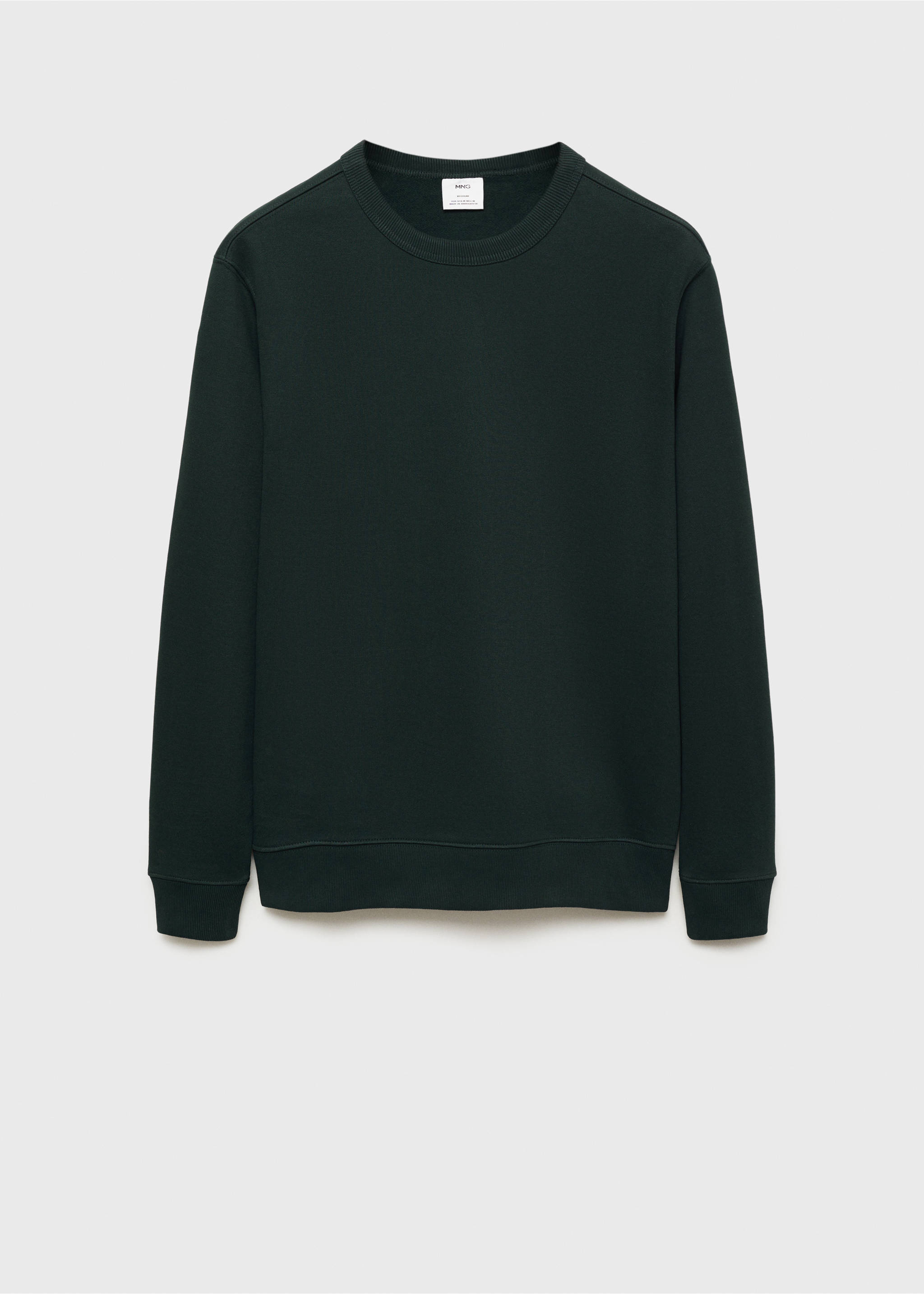 Regular-fit cotton sweatshirt - Article without model, Green. Ref: 87010620-00.