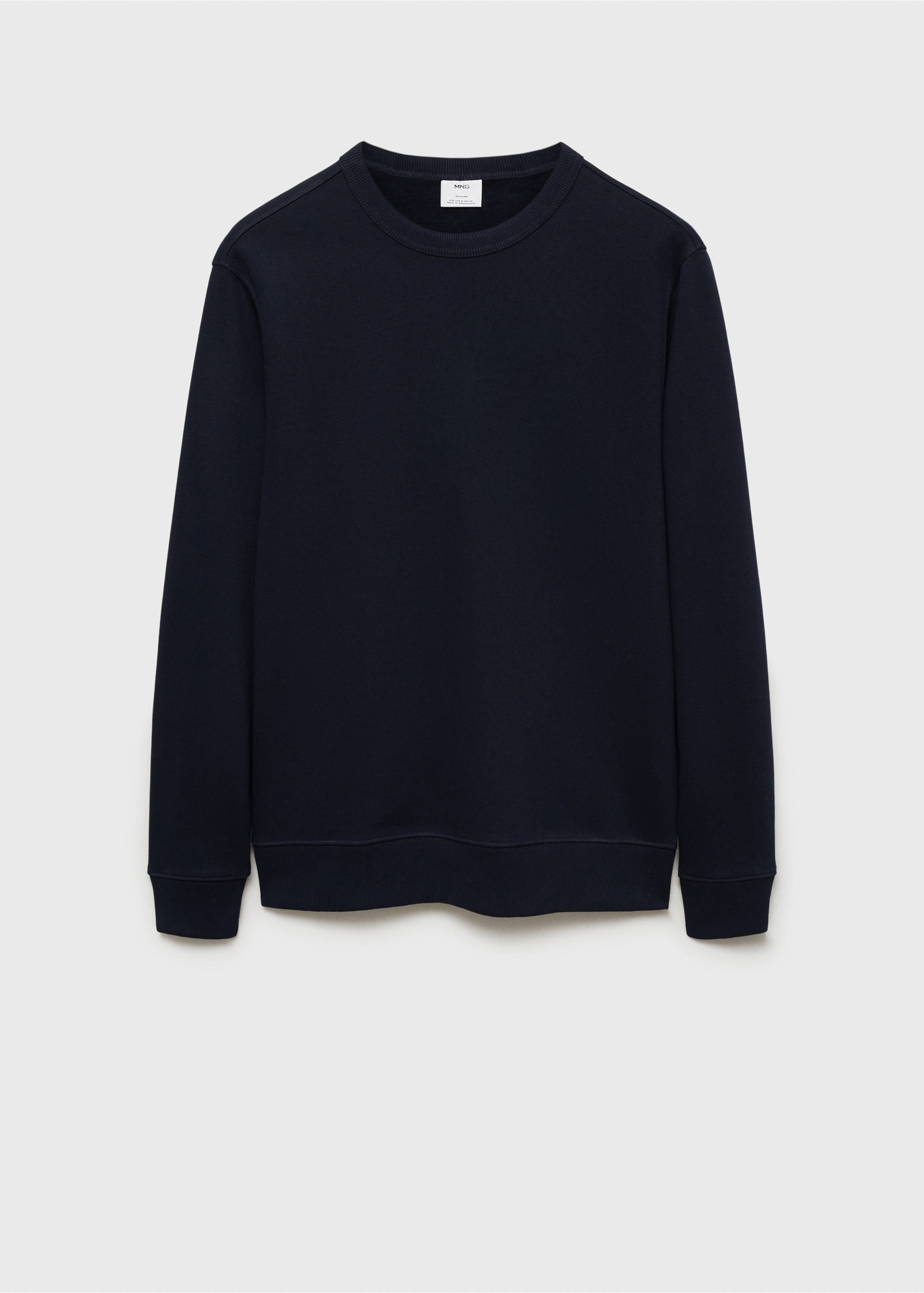 Regular-fit cotton sweatshirt - Article without model, Dark Navy. Ref: 87010620-00.