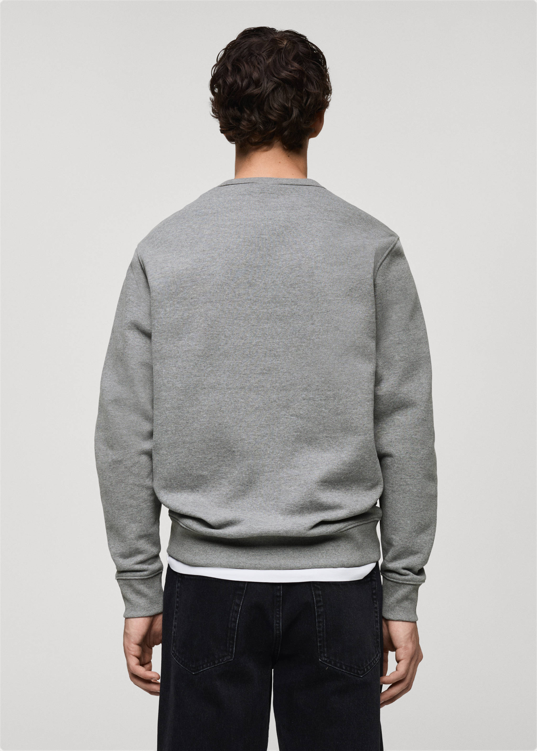Regular-fit cotton sweatshirt - Reverse of the article