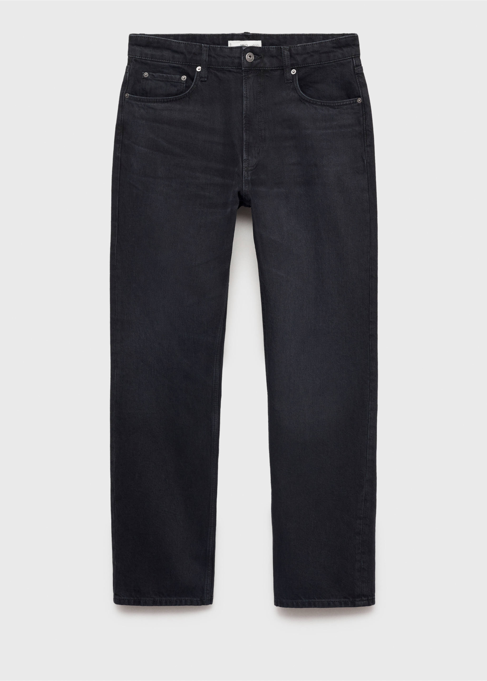 Moby straight-fit black jeans - Article without model, Black denim. Ref: 87010621-00.