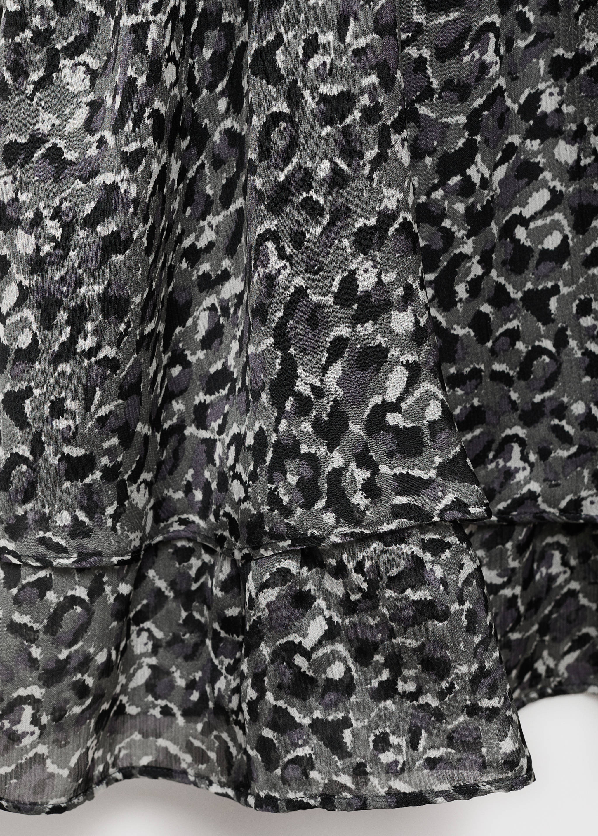 Animal-print ruffled dress - Details of the article 0