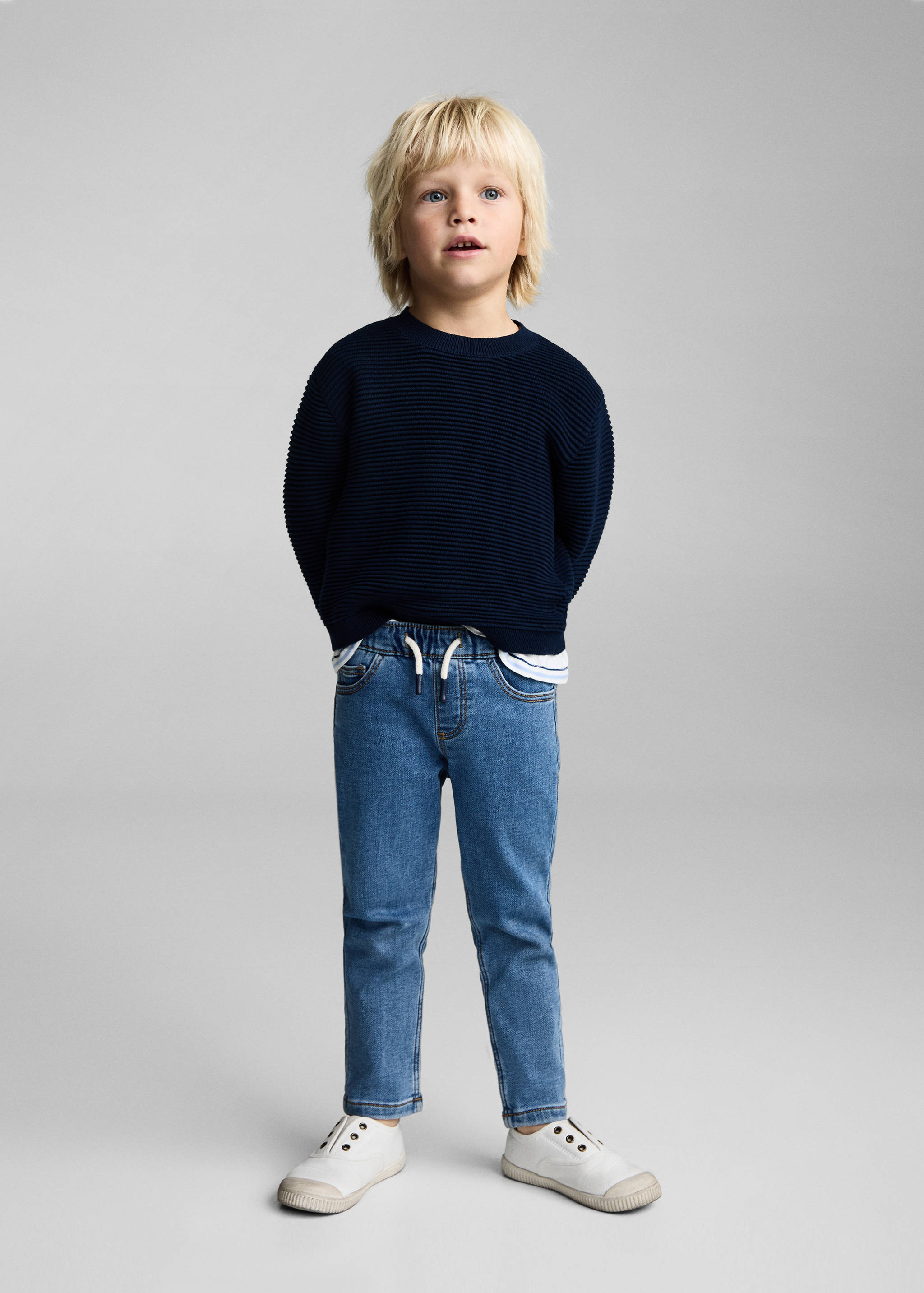 Jean taille élastique cordon - Plan général