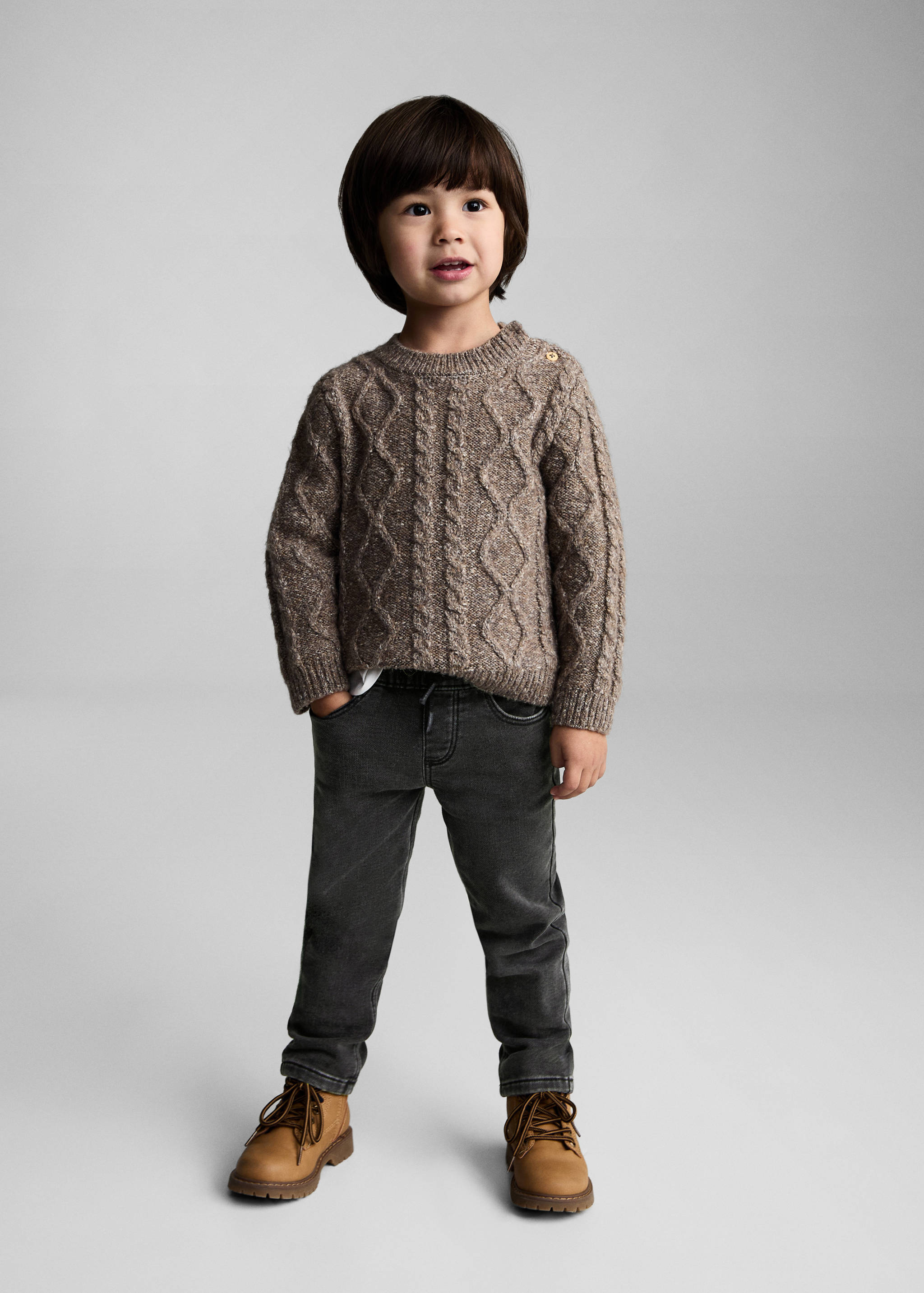 Jean taille élastique cordon - Plan général