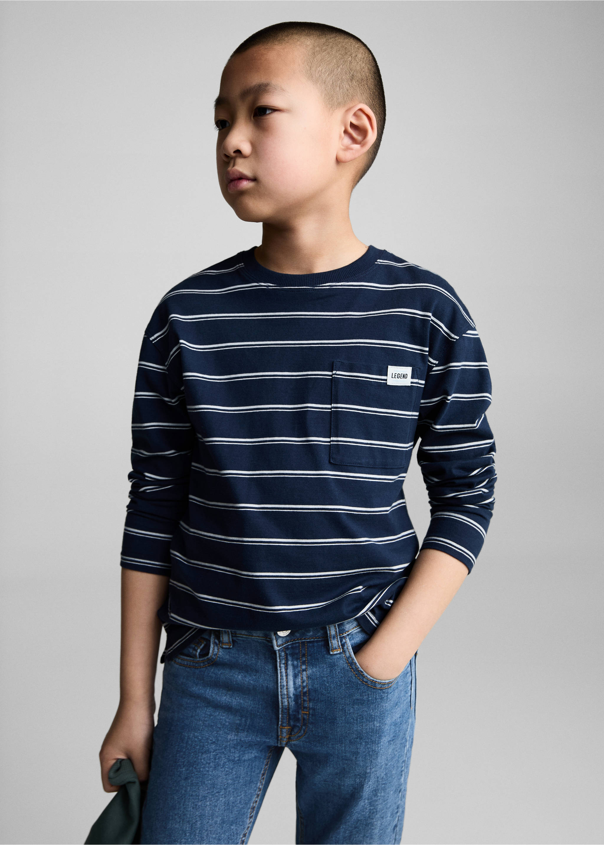 Jeans slim fit - Plano medio, Azul medio. Ref: 87010624-00.