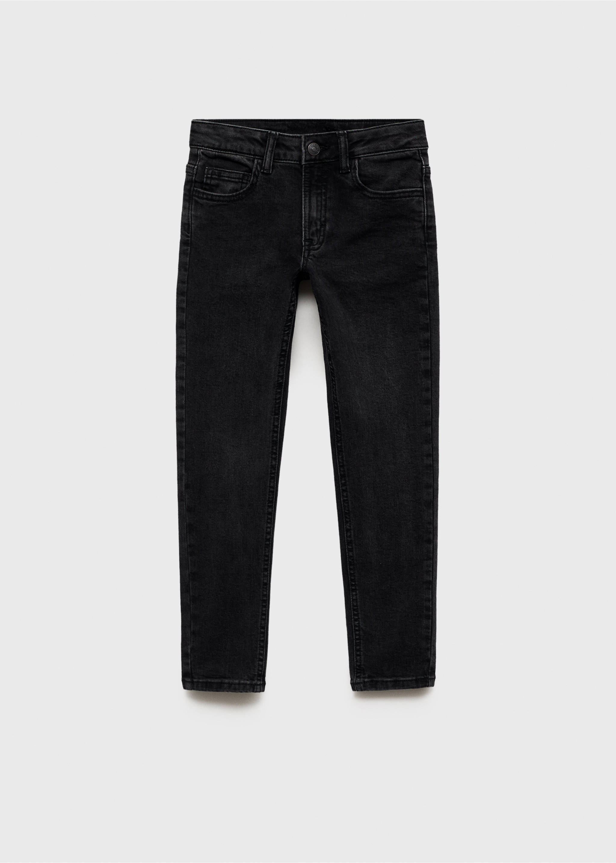 Slim-fit jeans - Article without model, Black denim. Ref: 87010624-00.