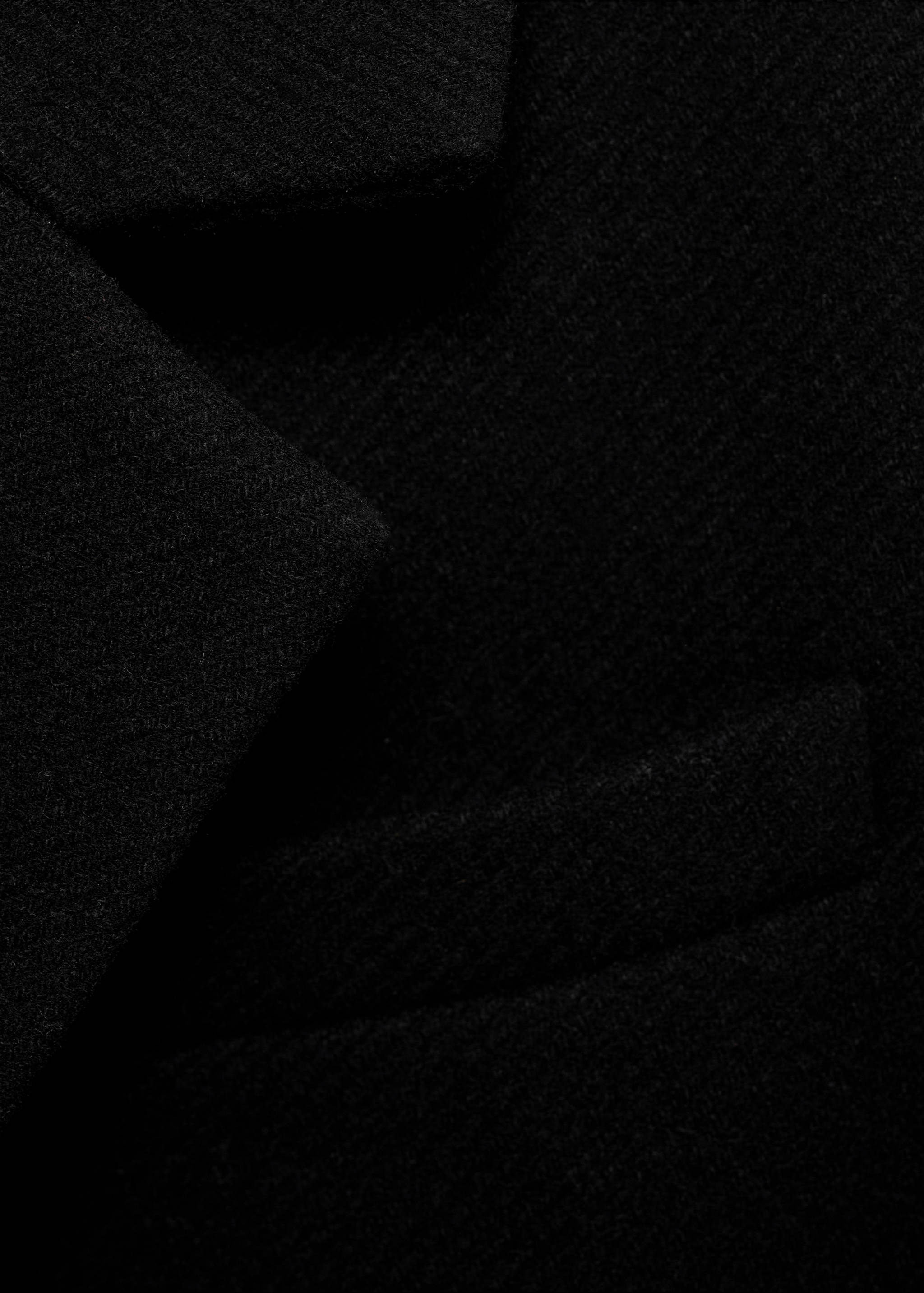 Long structured wool coat - Details of the article 8, Black. Ref: 87010625-00.