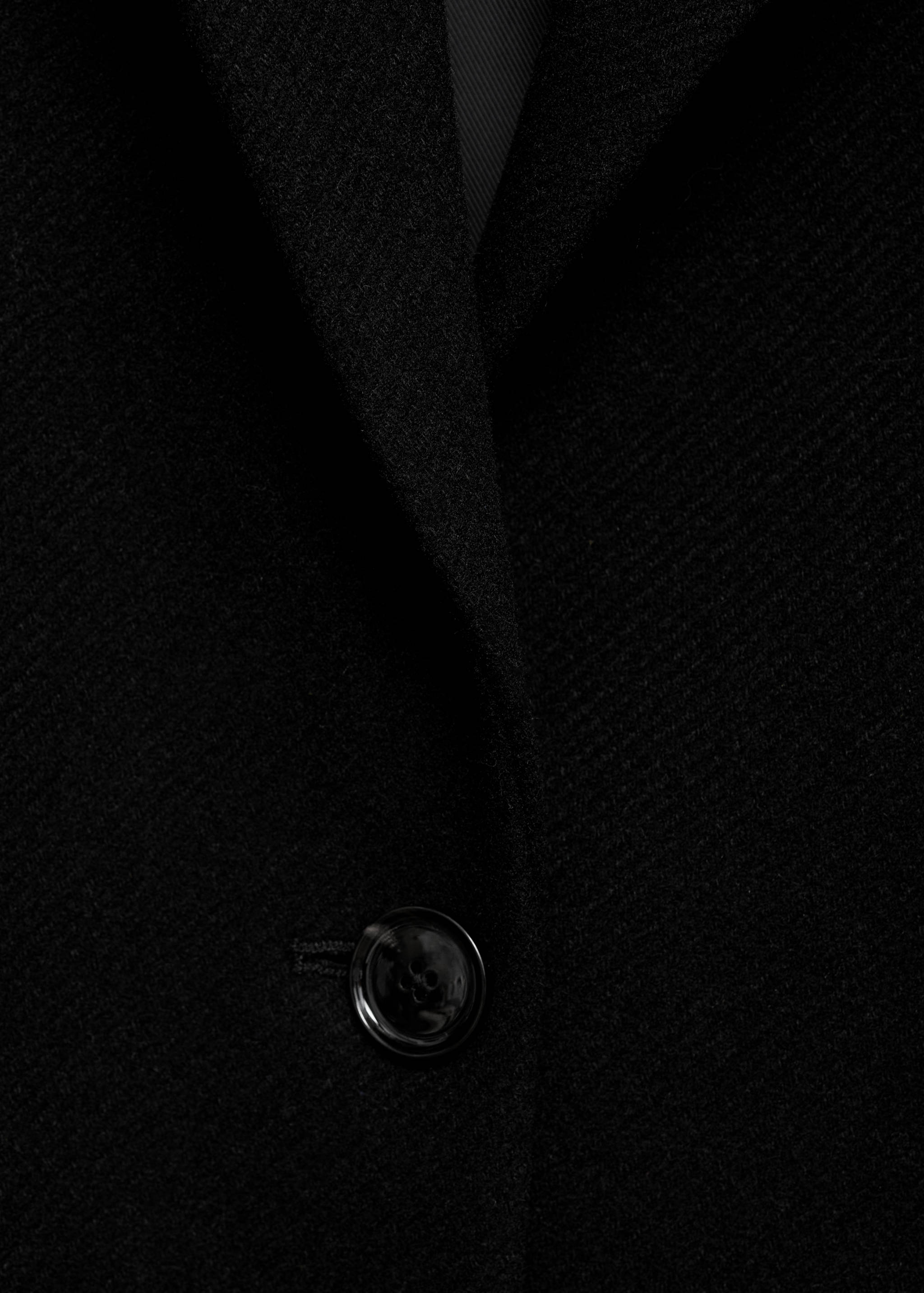 Long structured wool coat - Details of the article 0