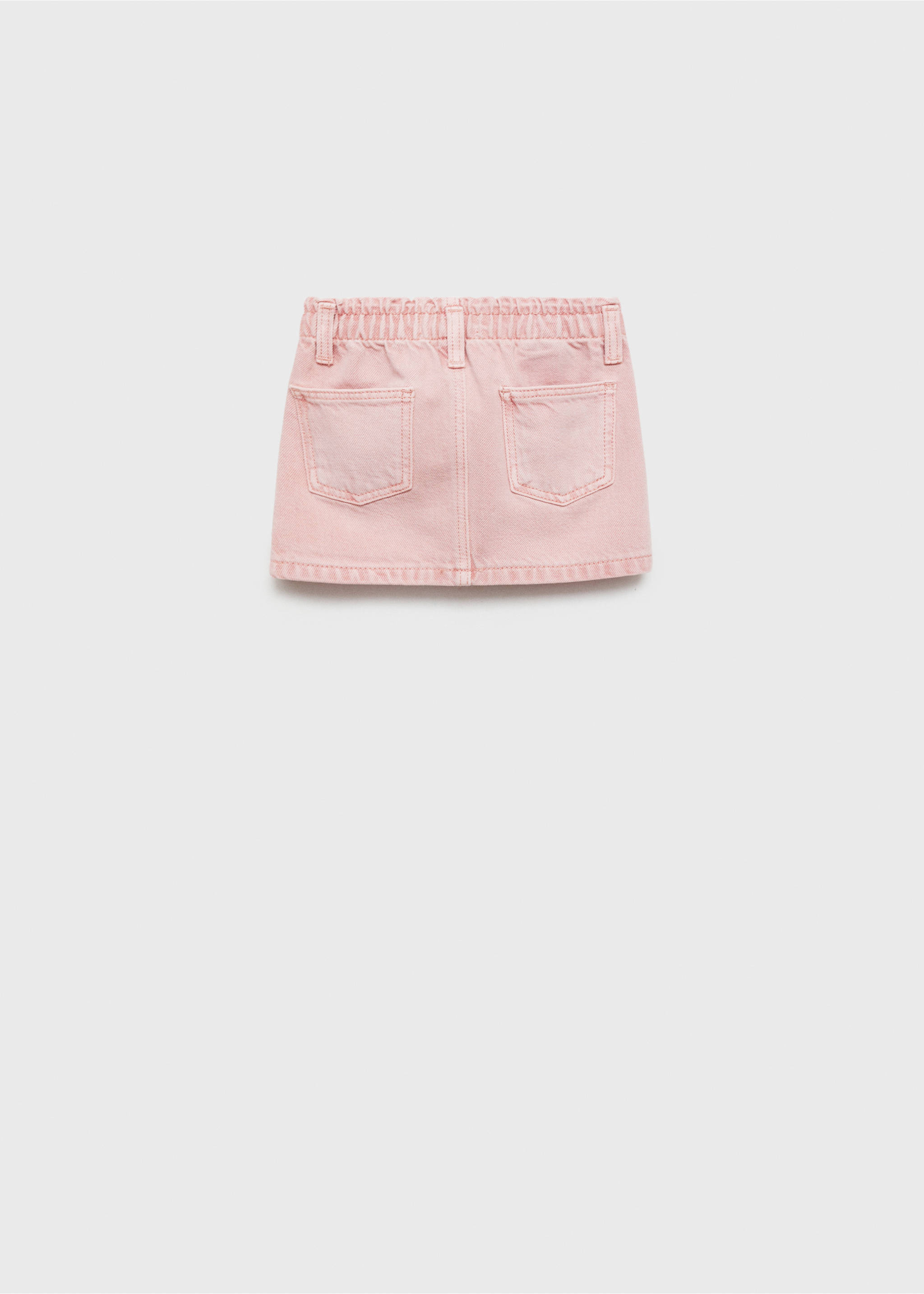 Denim skirt - Reverse of the article, Pink. Ref: 87010627-00.