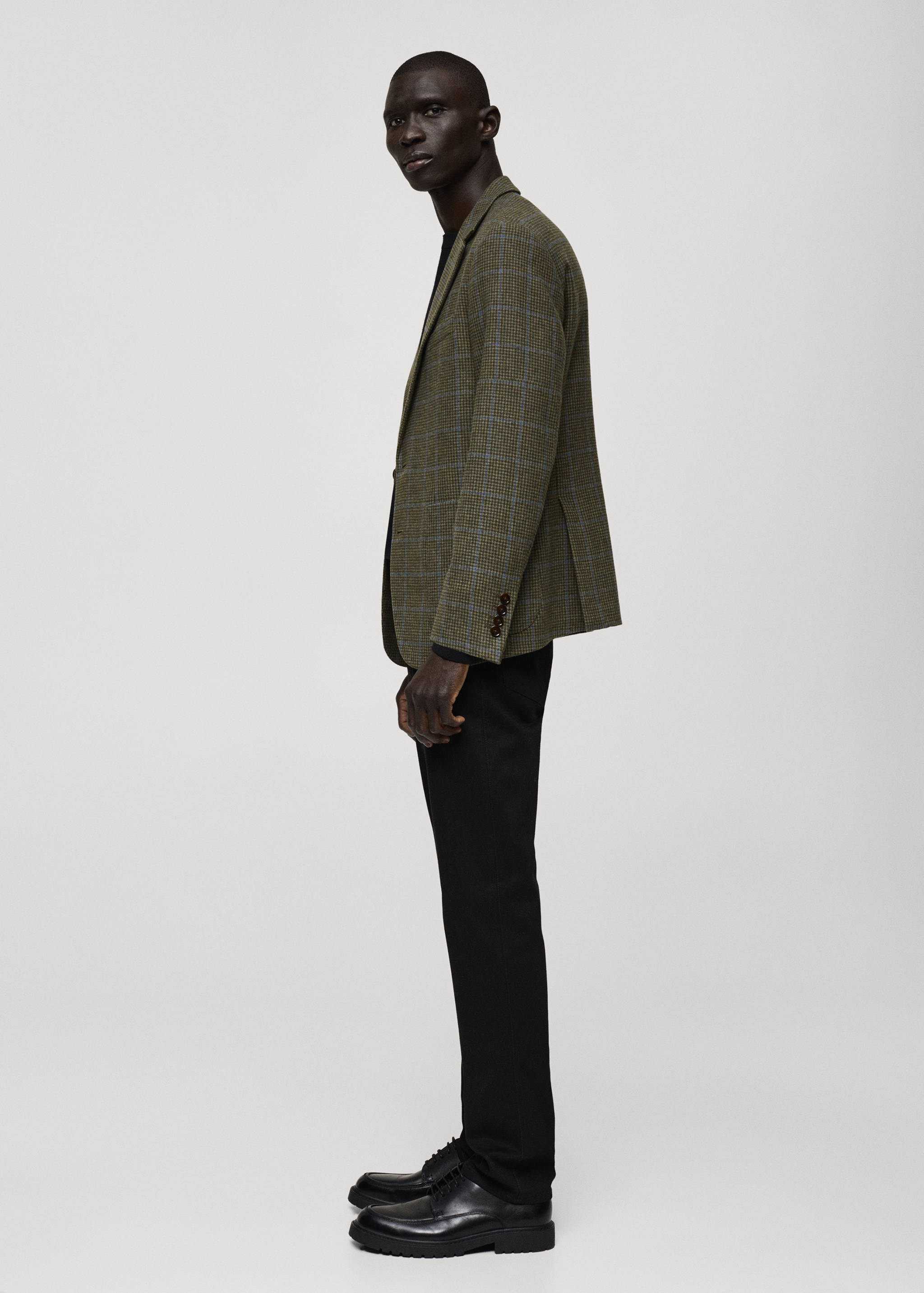 Slim fit wool houndstooth blazer - Details of the article 2