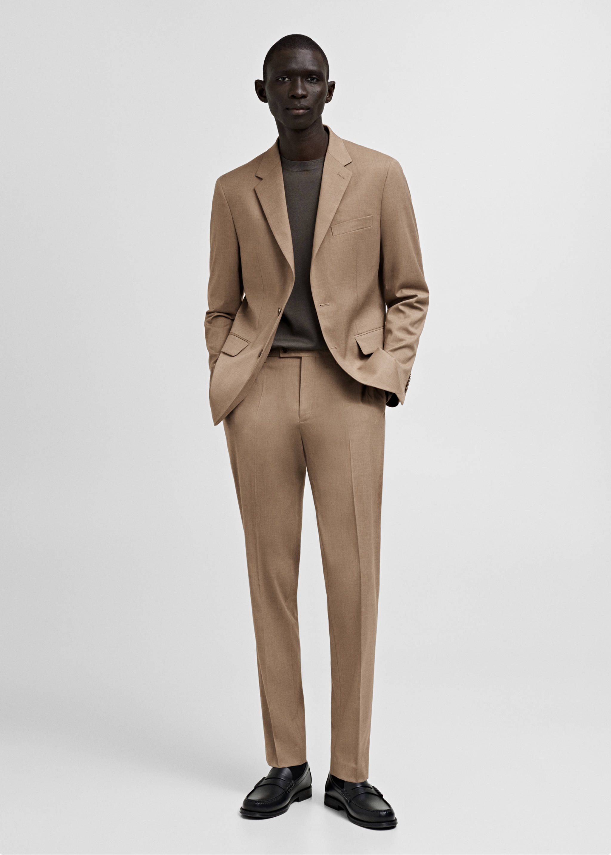 Milan slim-fit suit blazer - General plane