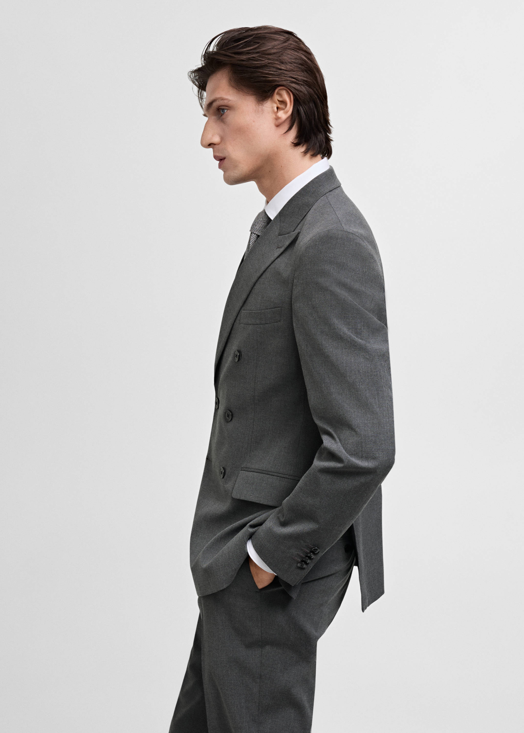 Monaco double-breasted slim-fit suit blazer - Details of the article 2