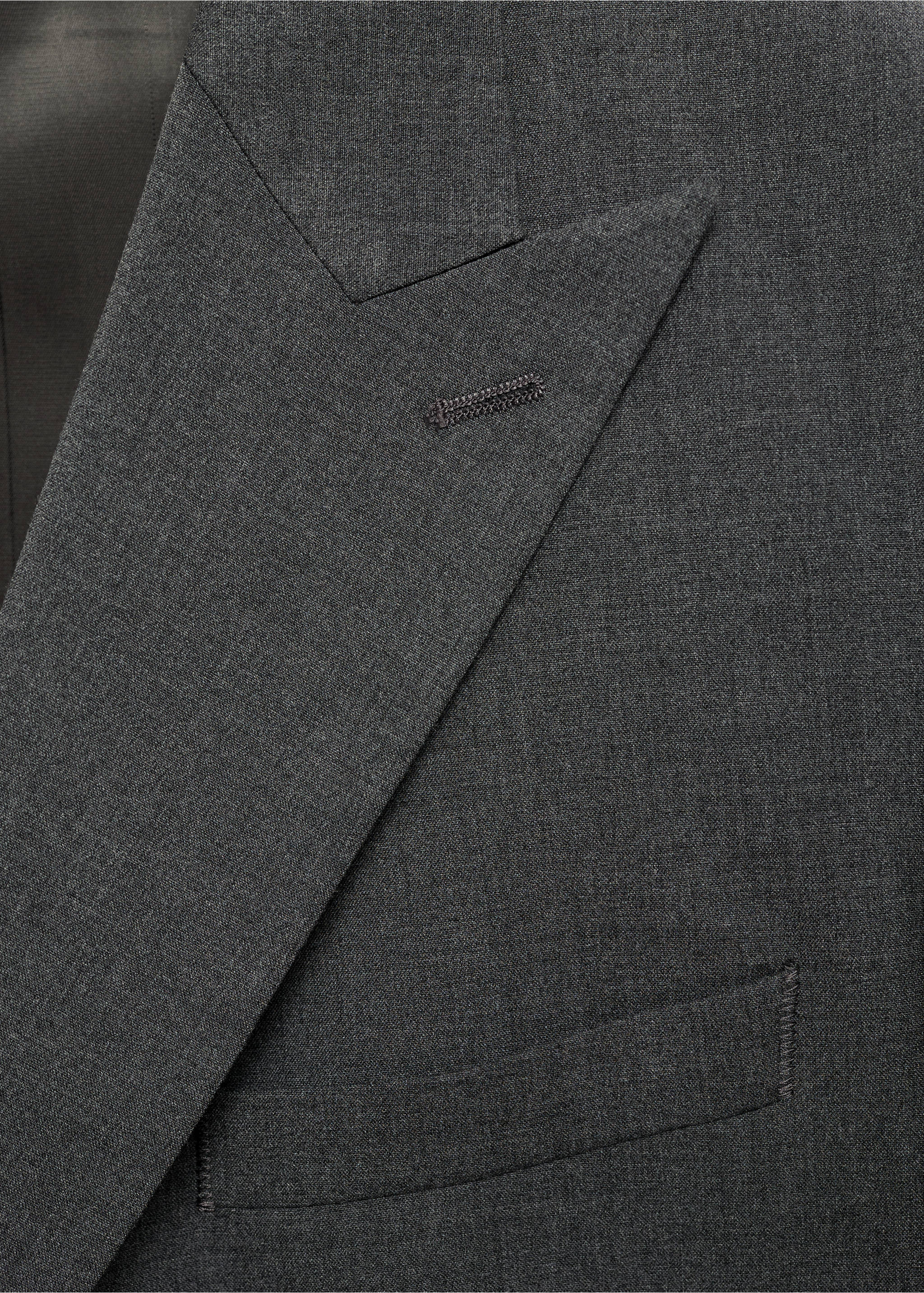 Monaco double-breasted slim-fit suit jacket - Details of the article 8, Grey. Ref: 87010636-00.