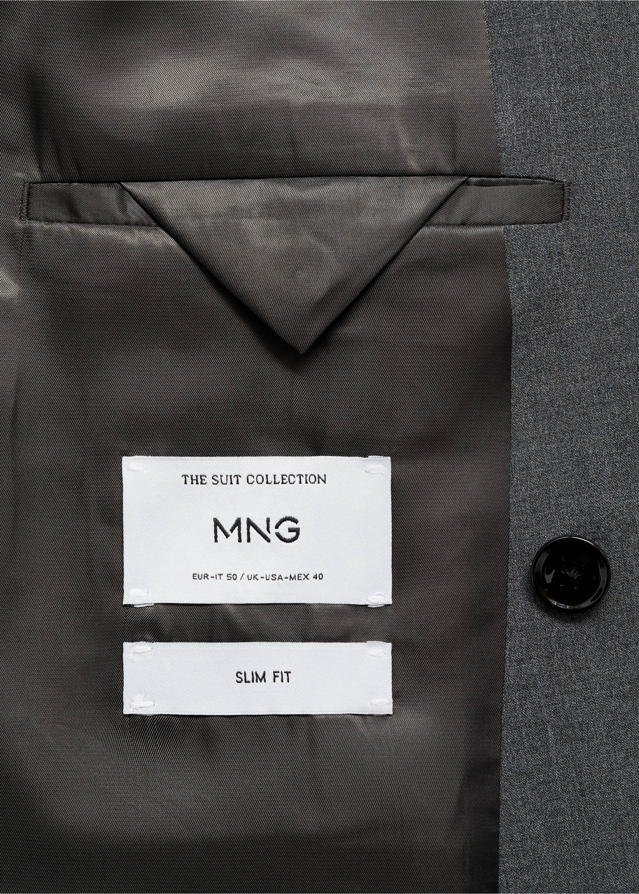 Monaco double-breasted slim-fit suit jacket - Details of the article 0, Grey. Ref: 87010636-00.