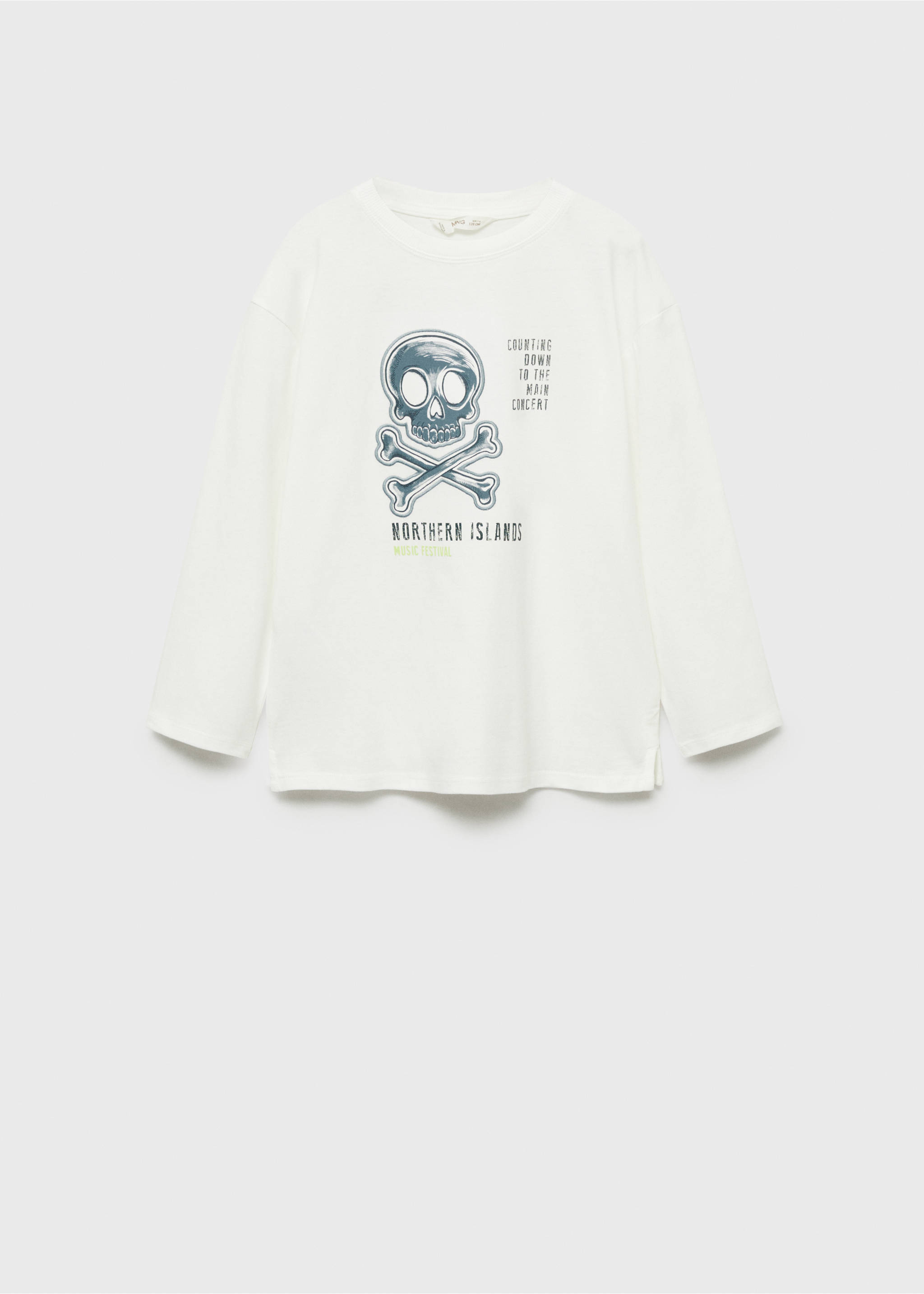 Printed skull T-shirt - Article without model, Off White. Ref: 87010639-00.