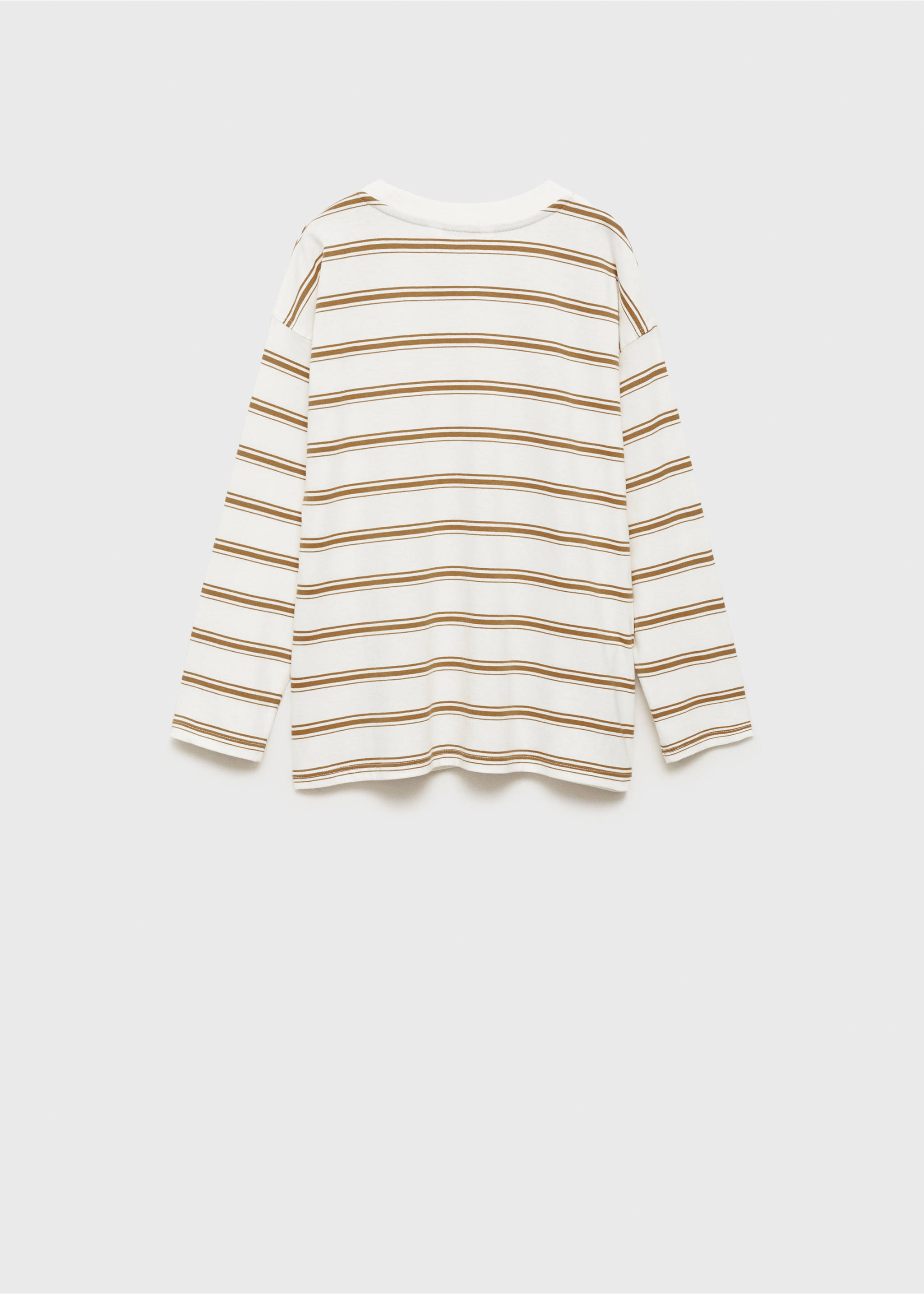 Striped oversized t-shirt - Reverse of the article, Ochre. Ref: 87010640-00.