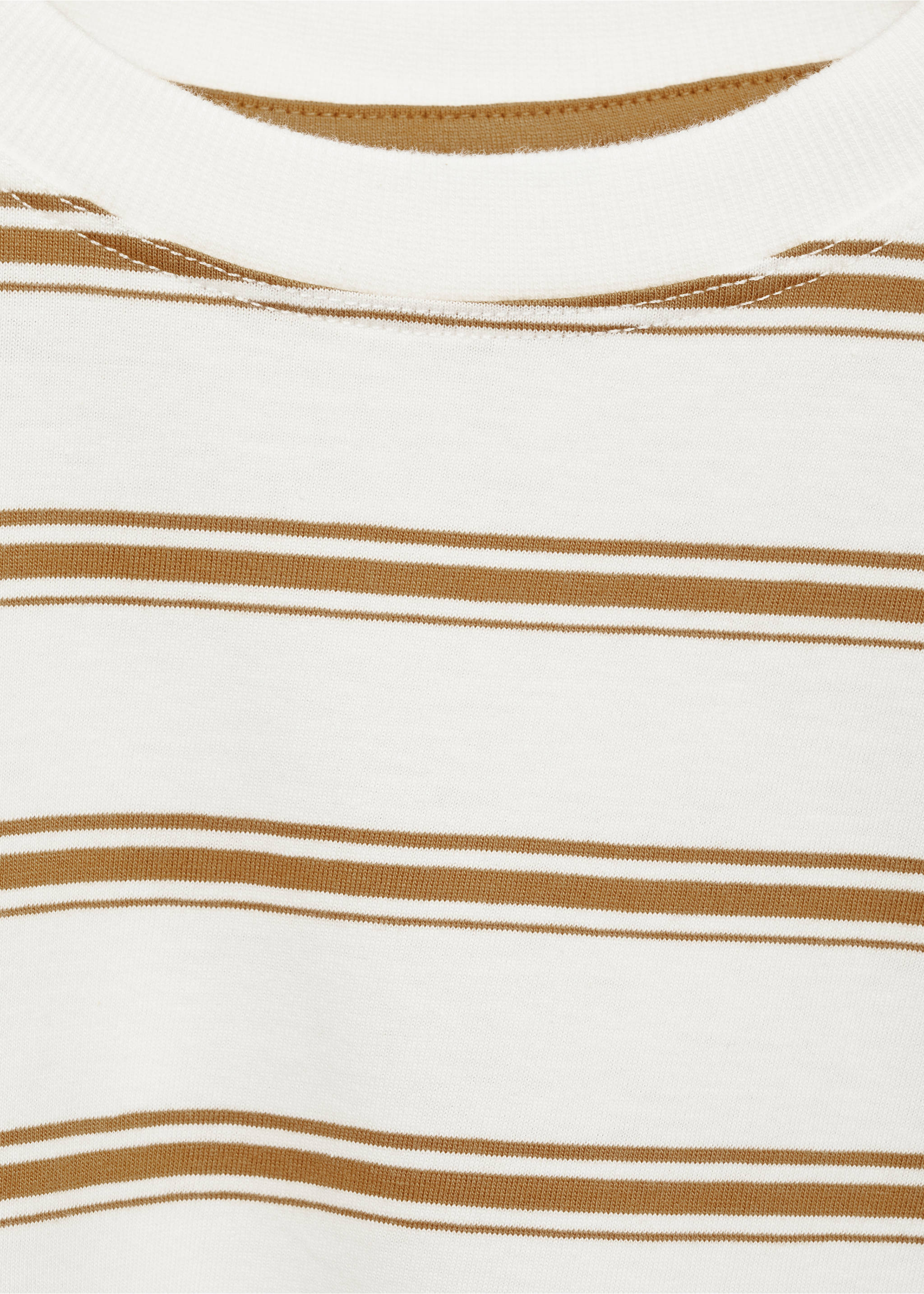 Striped oversized t-shirt - Details of the article 8, Ochre. Ref: 87010640-00.