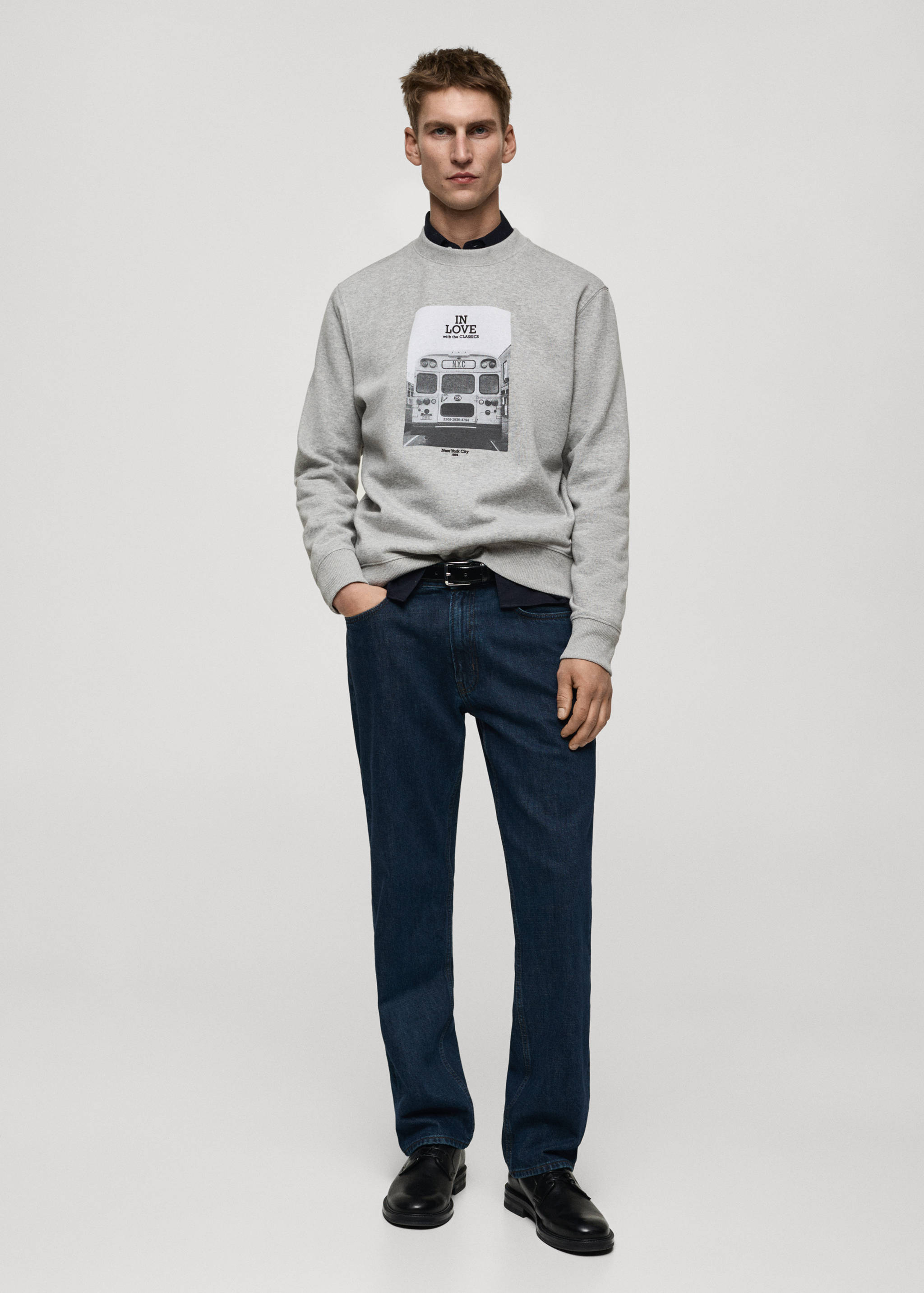 Graphic-print cotton sweatshirt - General plane
