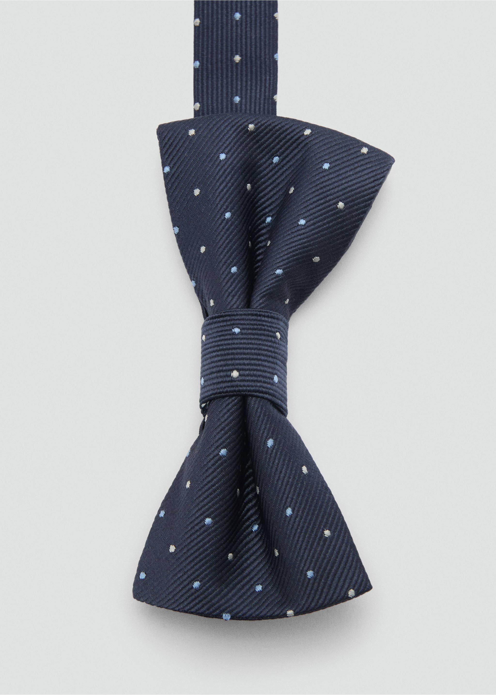 Polka-dots bow tie - Details of the article 1, Dark Navy. Ref: 87010644-00.