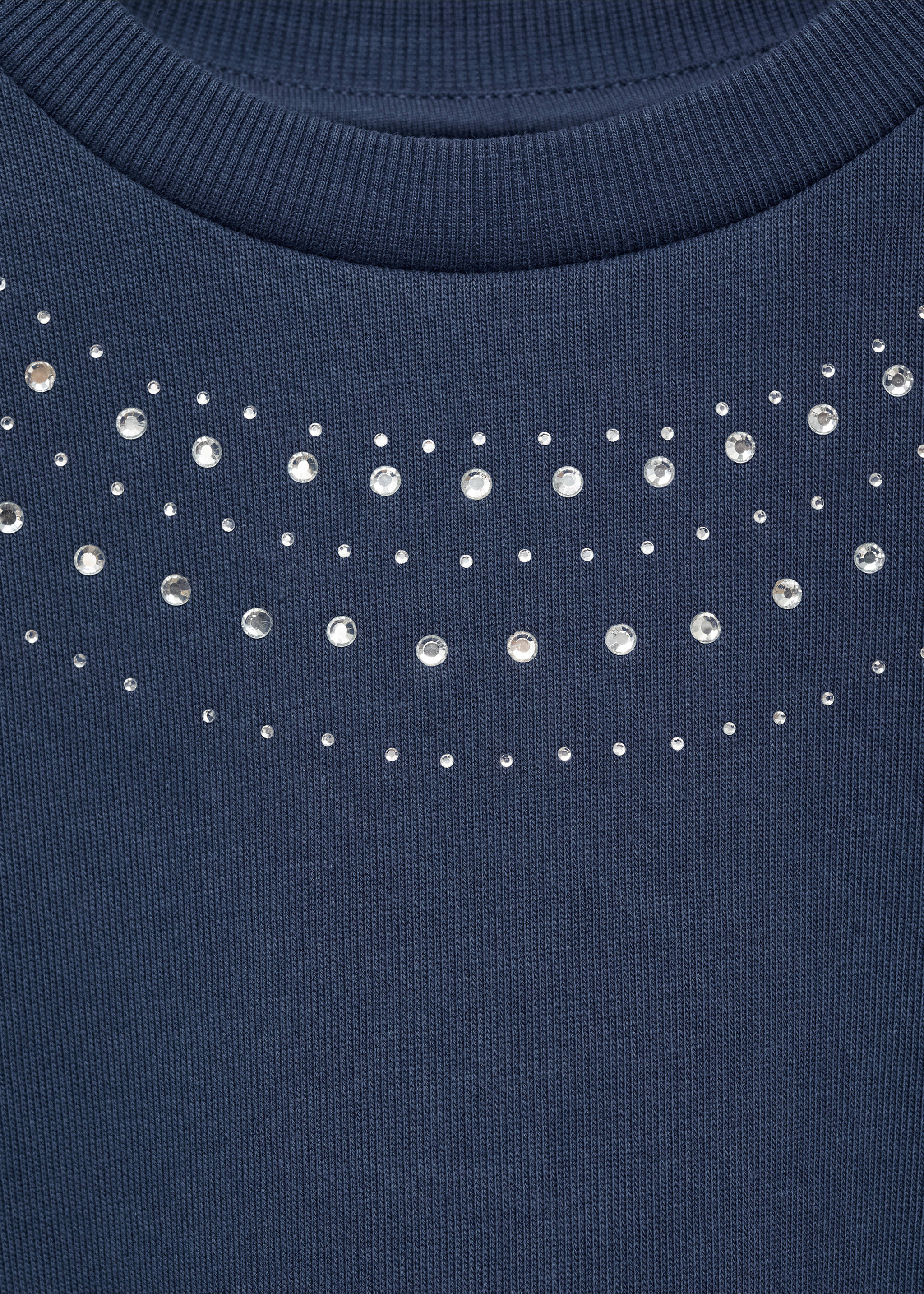 Sudadera detalle abalorios - Detalle del artículo 8, Azul marino oscuro. Ref: 87010645-00.