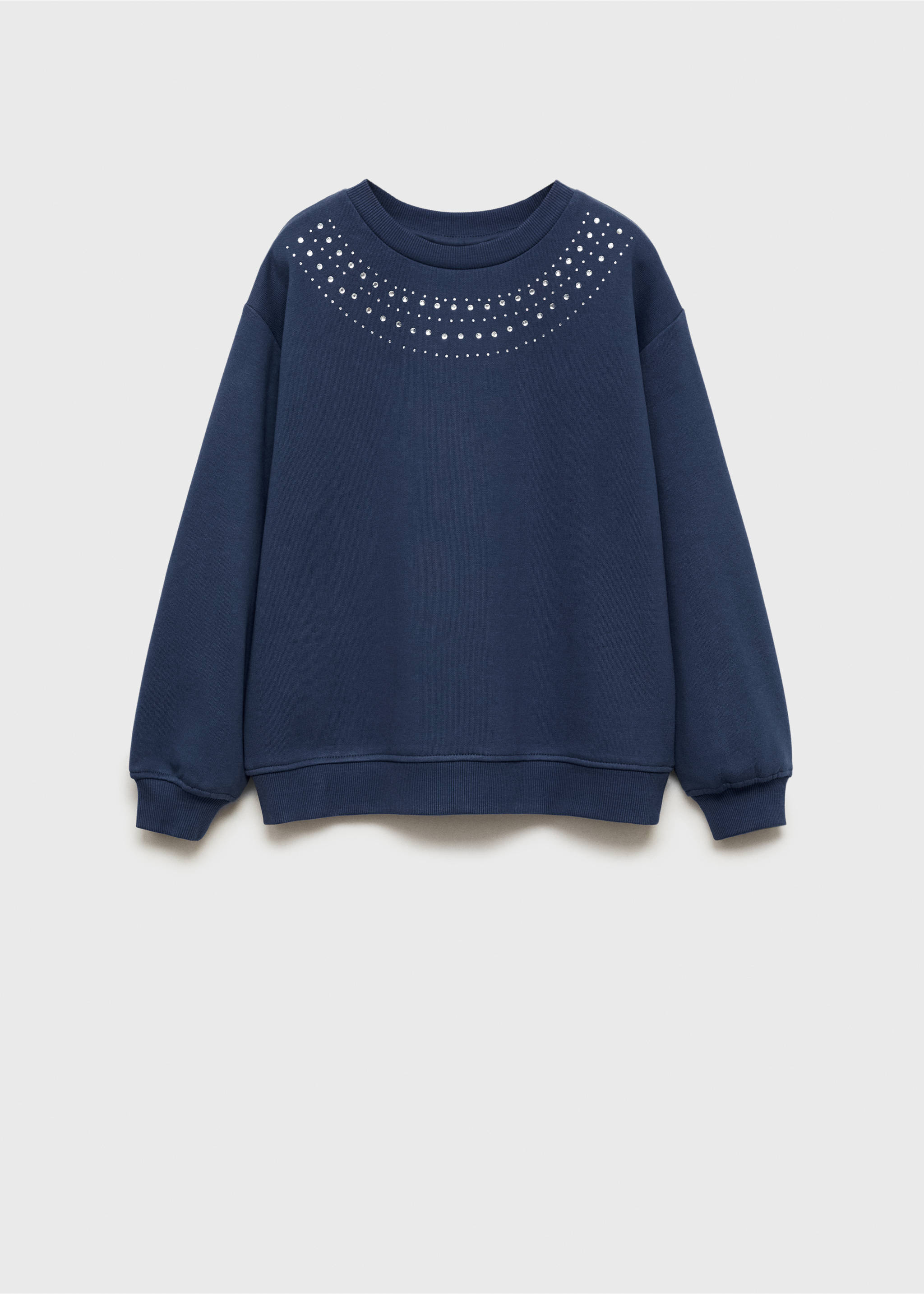 Sweat-shirt perlé - Article sans modèle, Bleu marine foncé. Ref: 87010645-00.