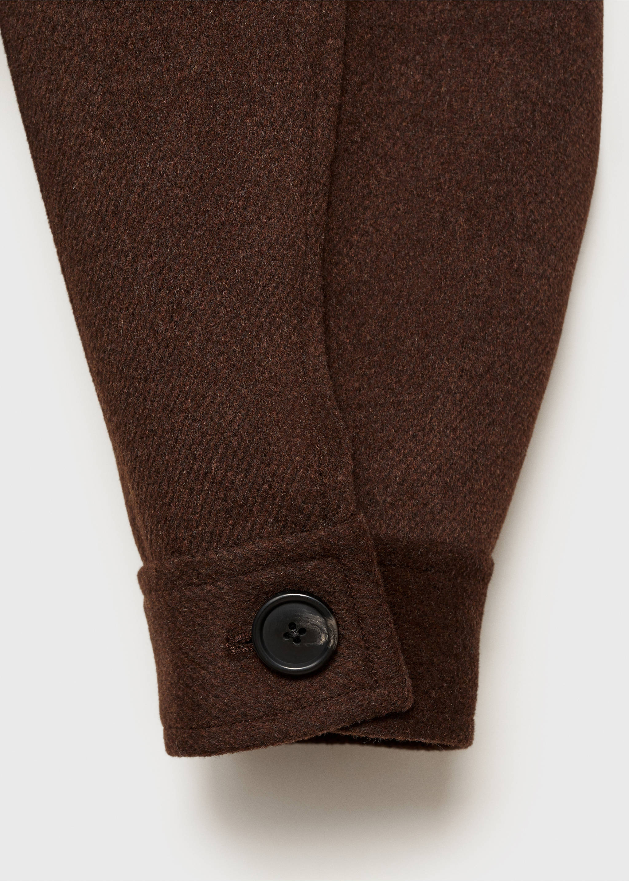 Wool jacket with pockets - Details of the article 0, Brown. Ref: 87010656-00.