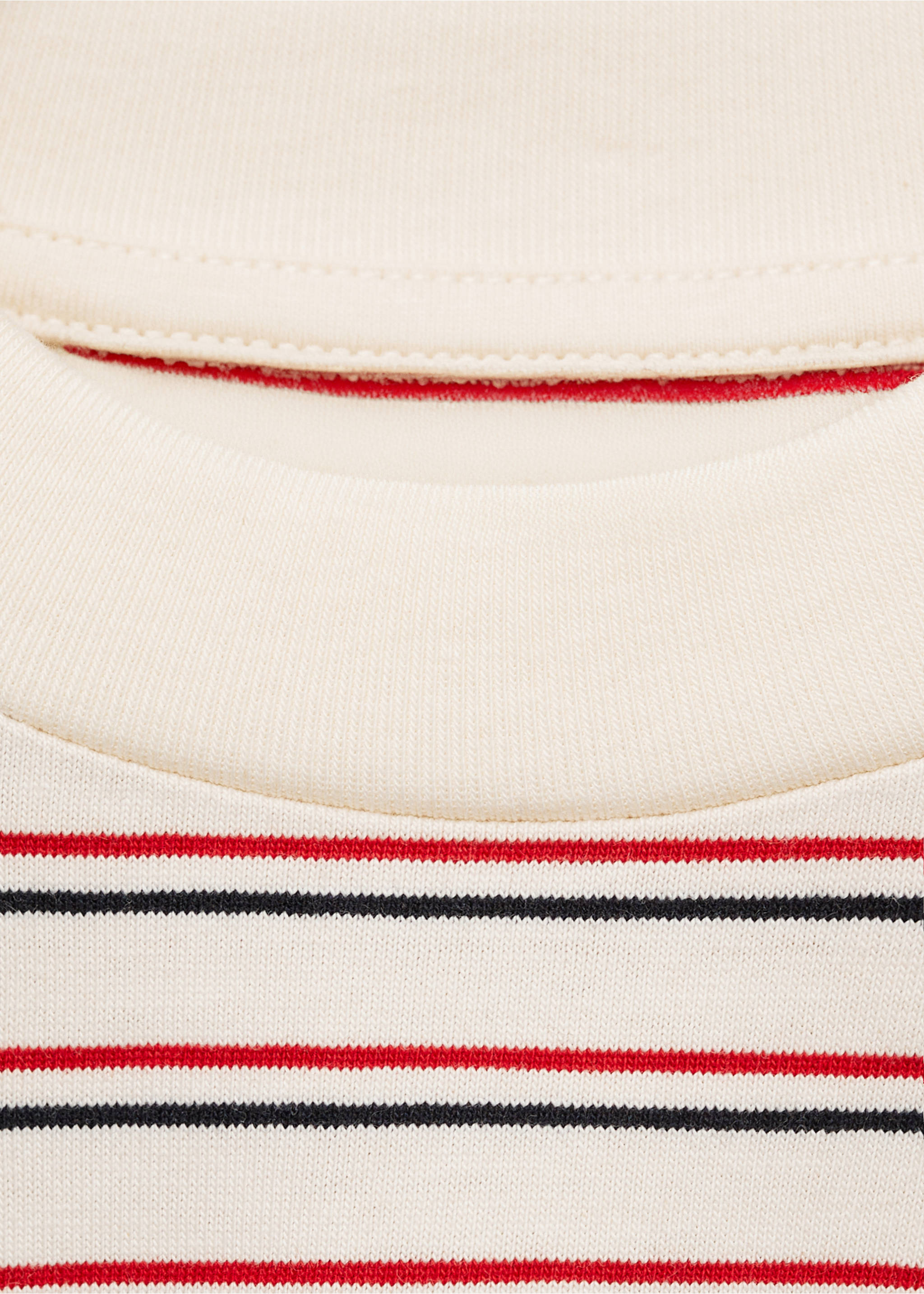 Gestreiftes Shirt mit Aufdruck - Detail des Artikels 8, Ecru. Ref: 87010658-00.