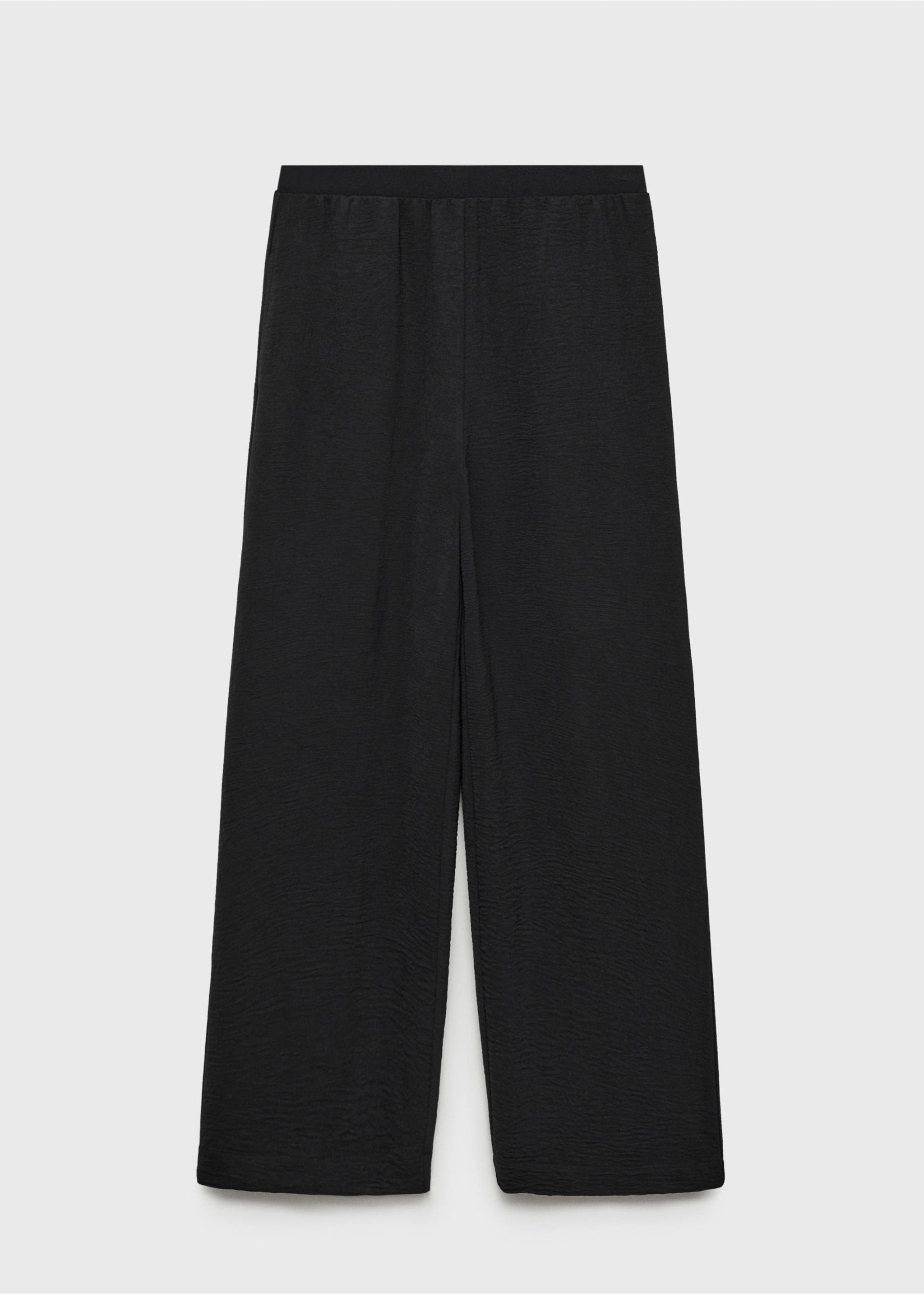Straight knitted trousers - Article without model, Black. Ref: 87011047-00.