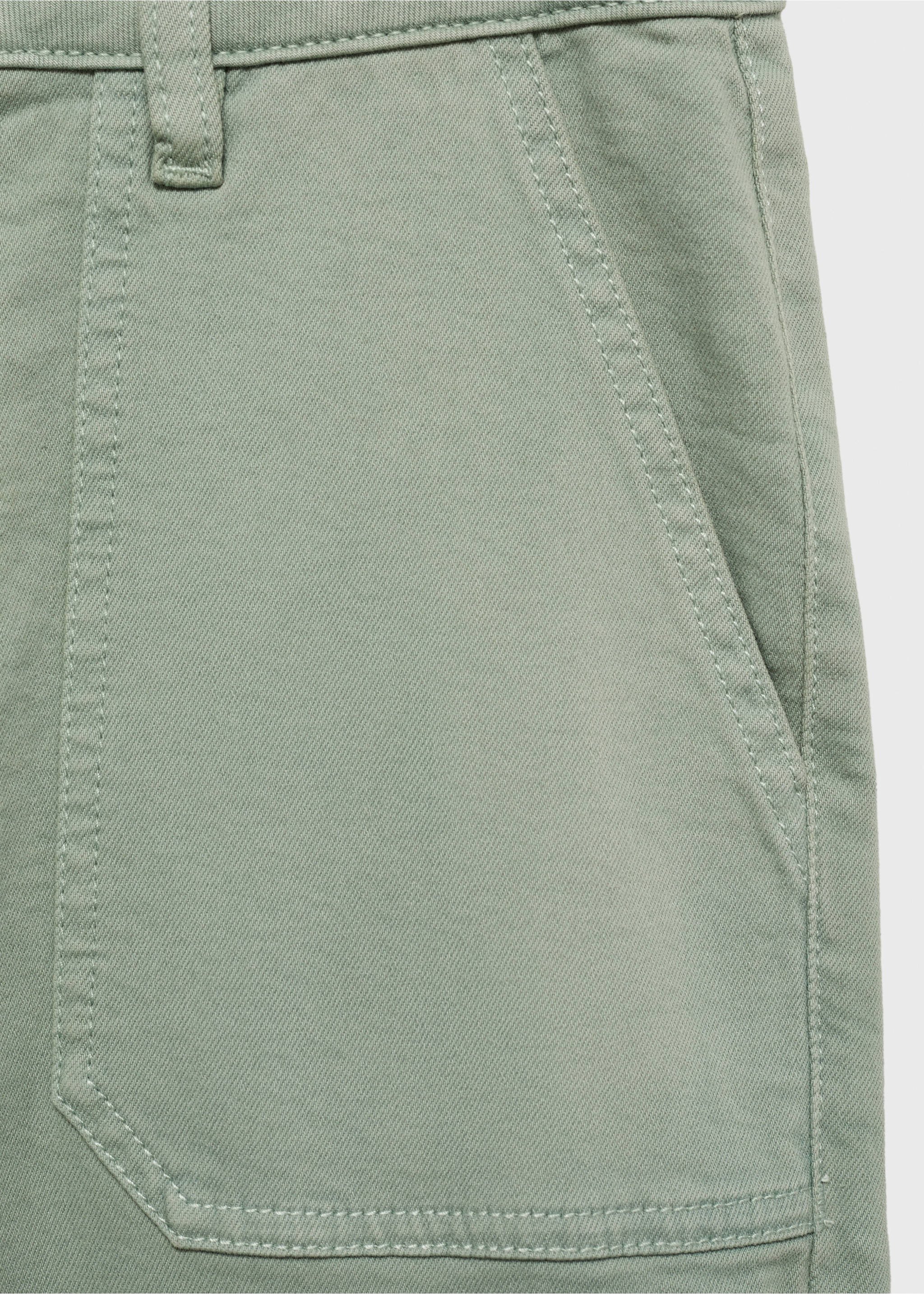 Culotte trousers with pockets - Details of the article 0, Pastel Green. Ref: 87011050-00.