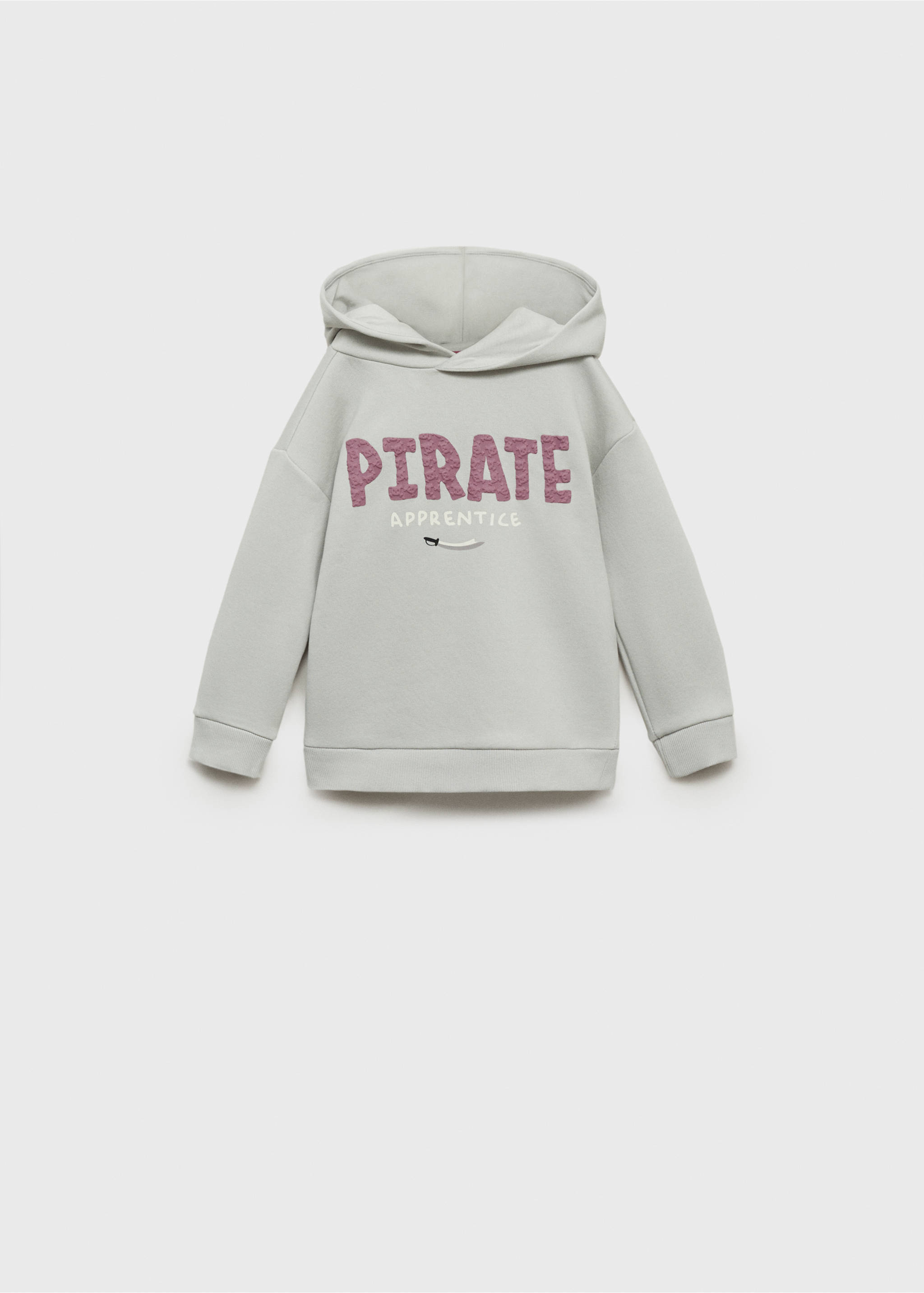 Sweat-shirt motif en relief - Article sans modèle, Gris glacé. Ref: 87011051-00.