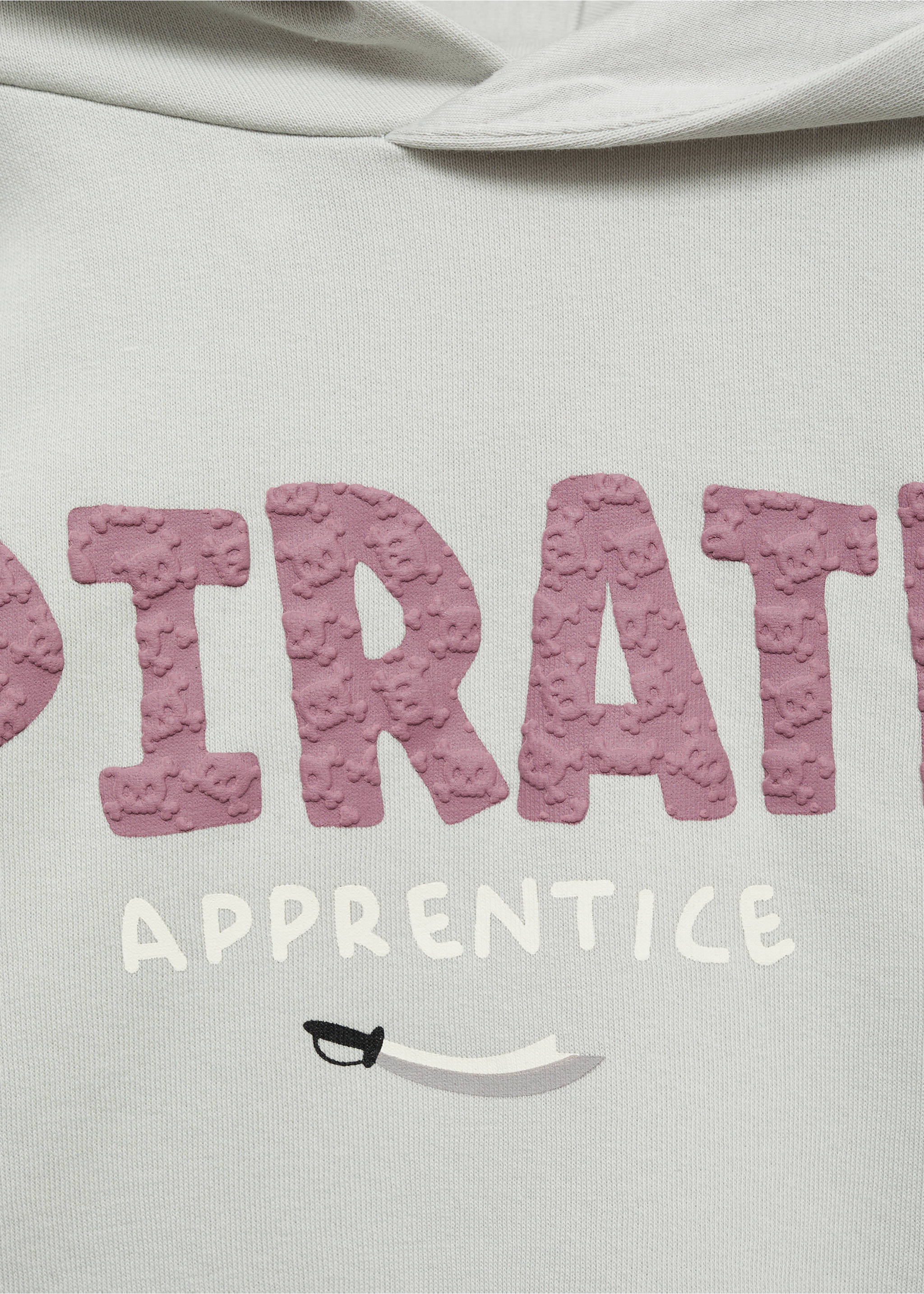 Sweat-shirt motif en relief - Détail de l'article 8, Gris glacé. Ref: 87011051-00.