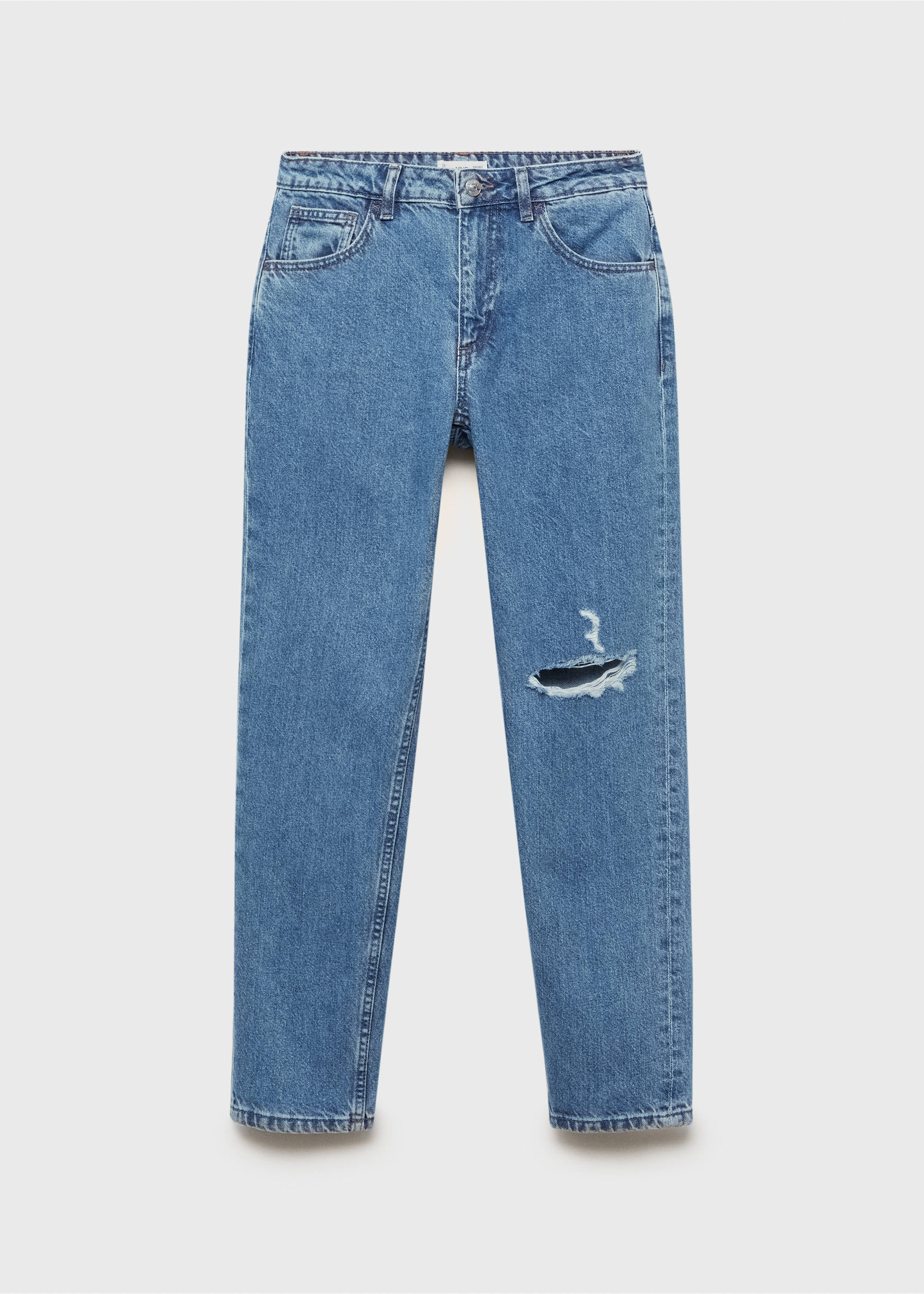 Jeans slim rotos - Artículo sin modelo, Azul medio. Ref: 87011055-00.