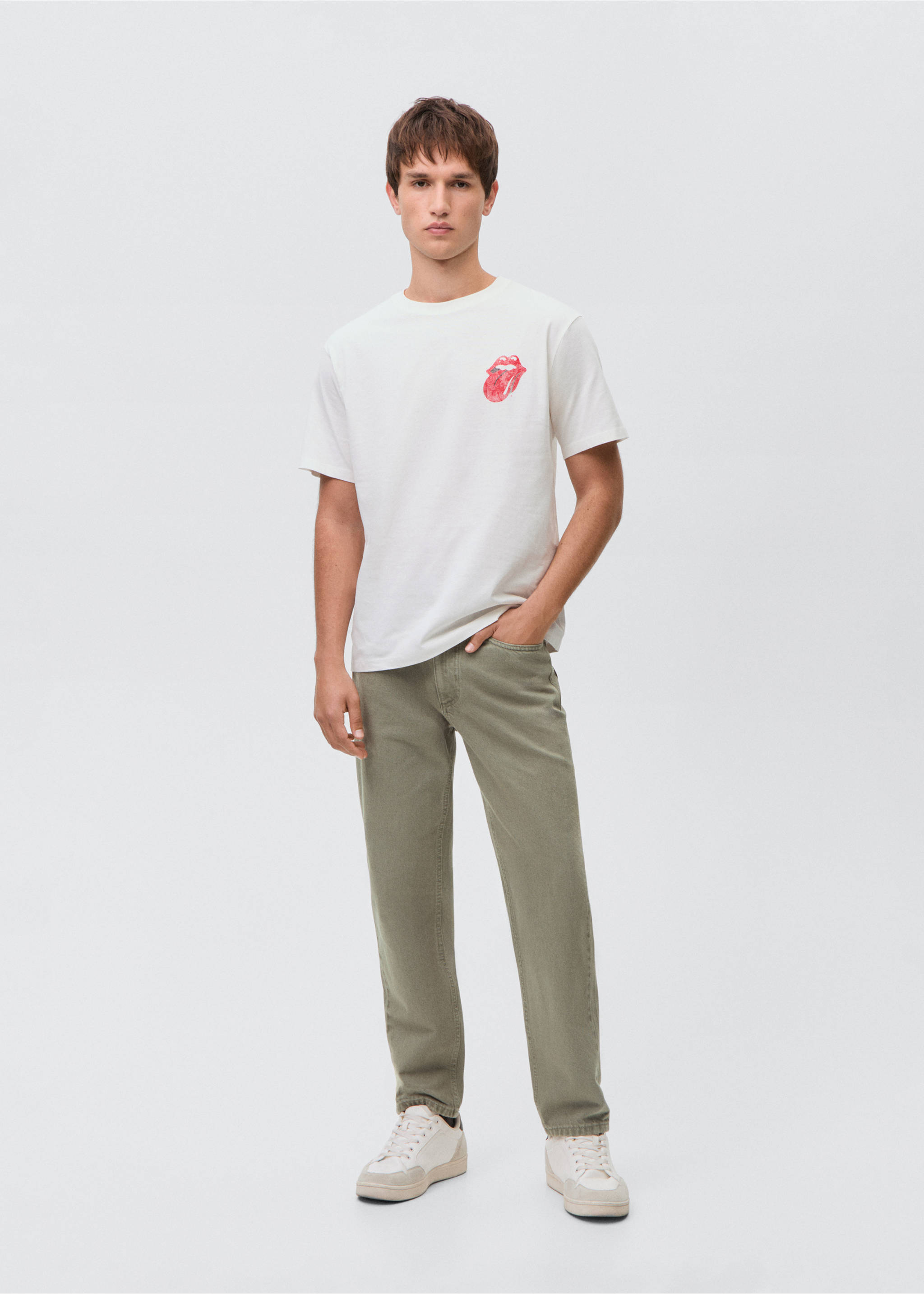 The Rolling Stones T-shirt - Overzichtstekening, Gebroken wit. Ref: 87011057-00.