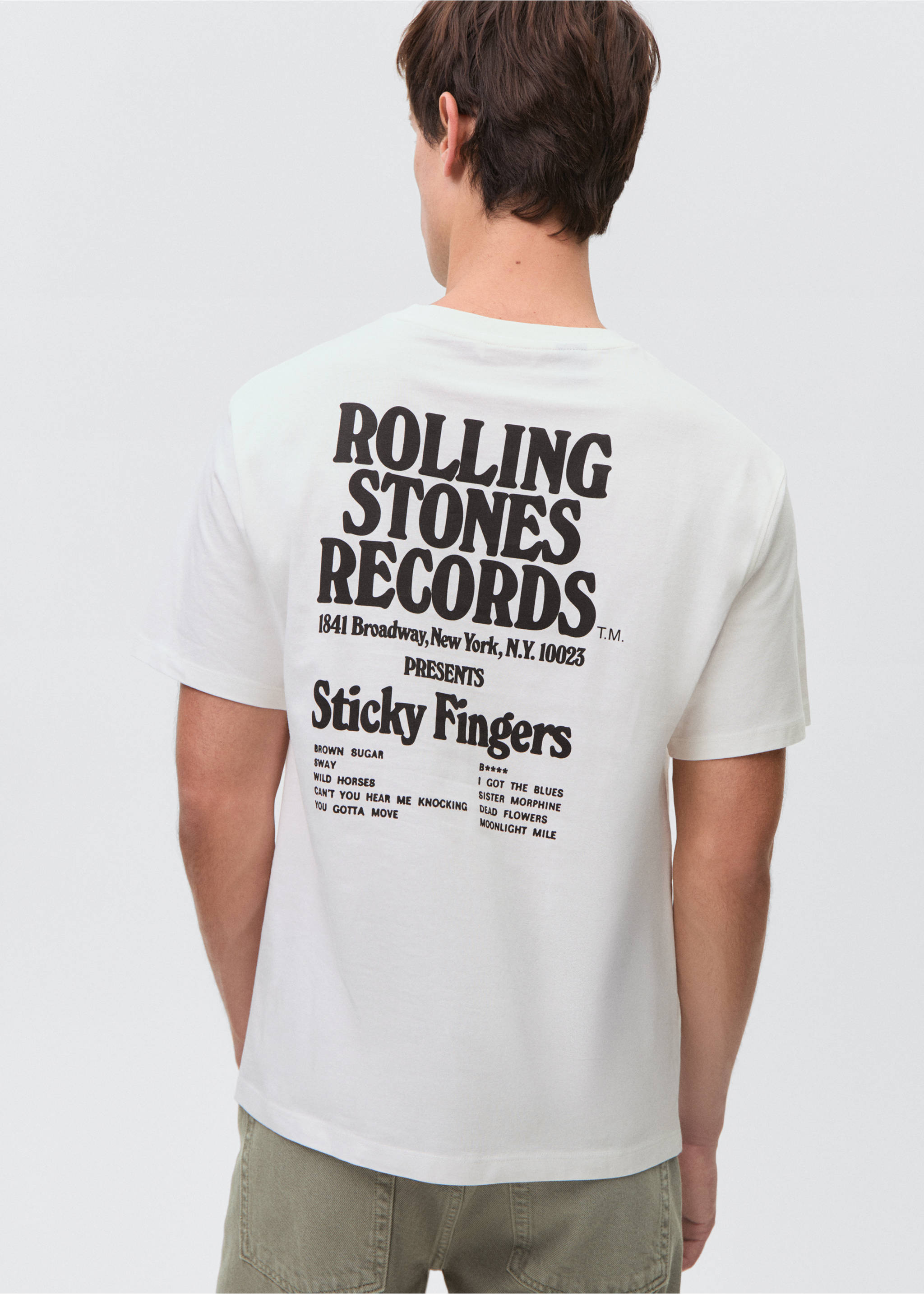 The Rolling Stones T-shirt - Achterkant van het artikel, Gebroken wit. Ref: 87011057-00.