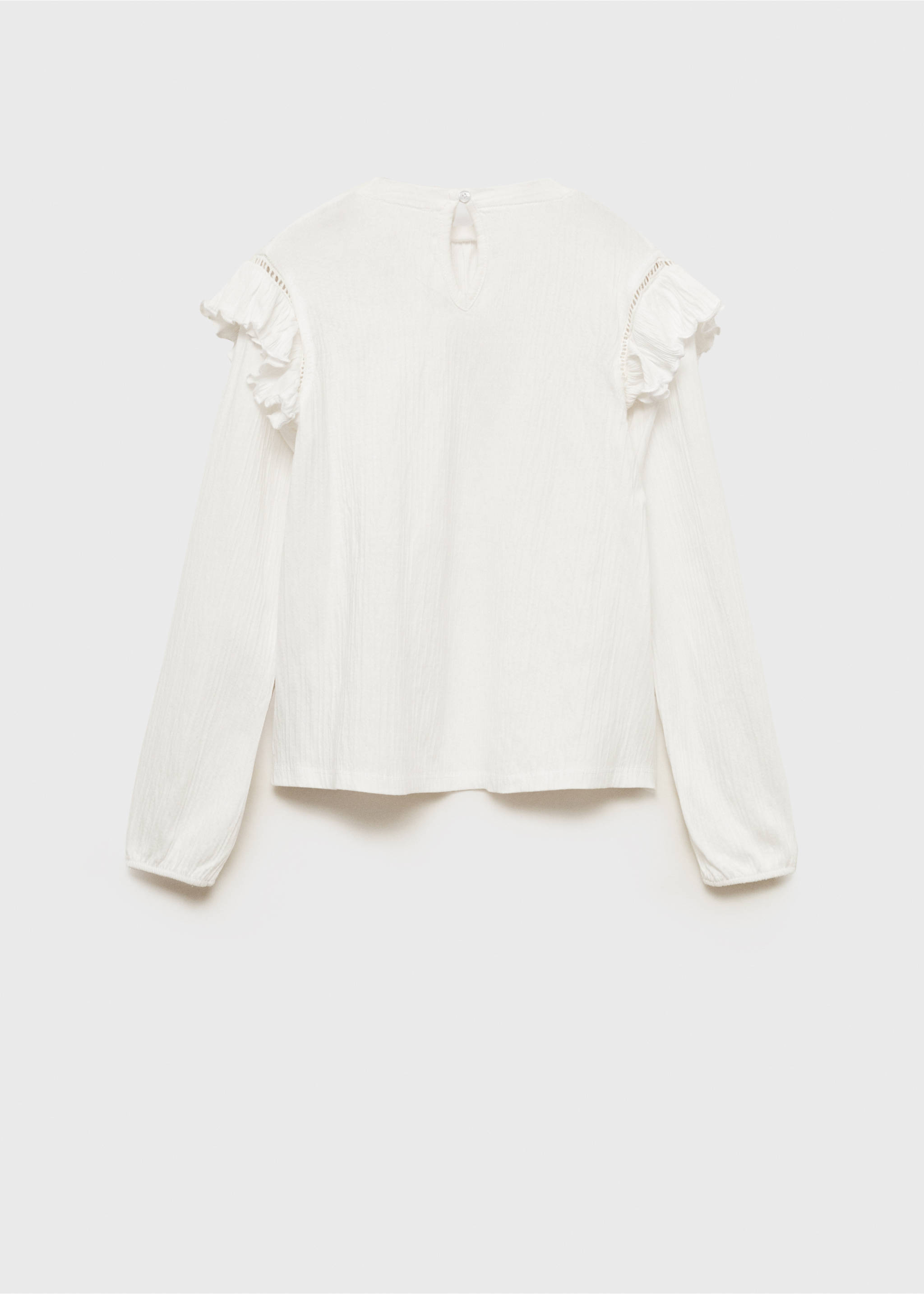 Ruffled sleeve T-shirt - Reverse of the article, Off White. Ref: 87011512-00.