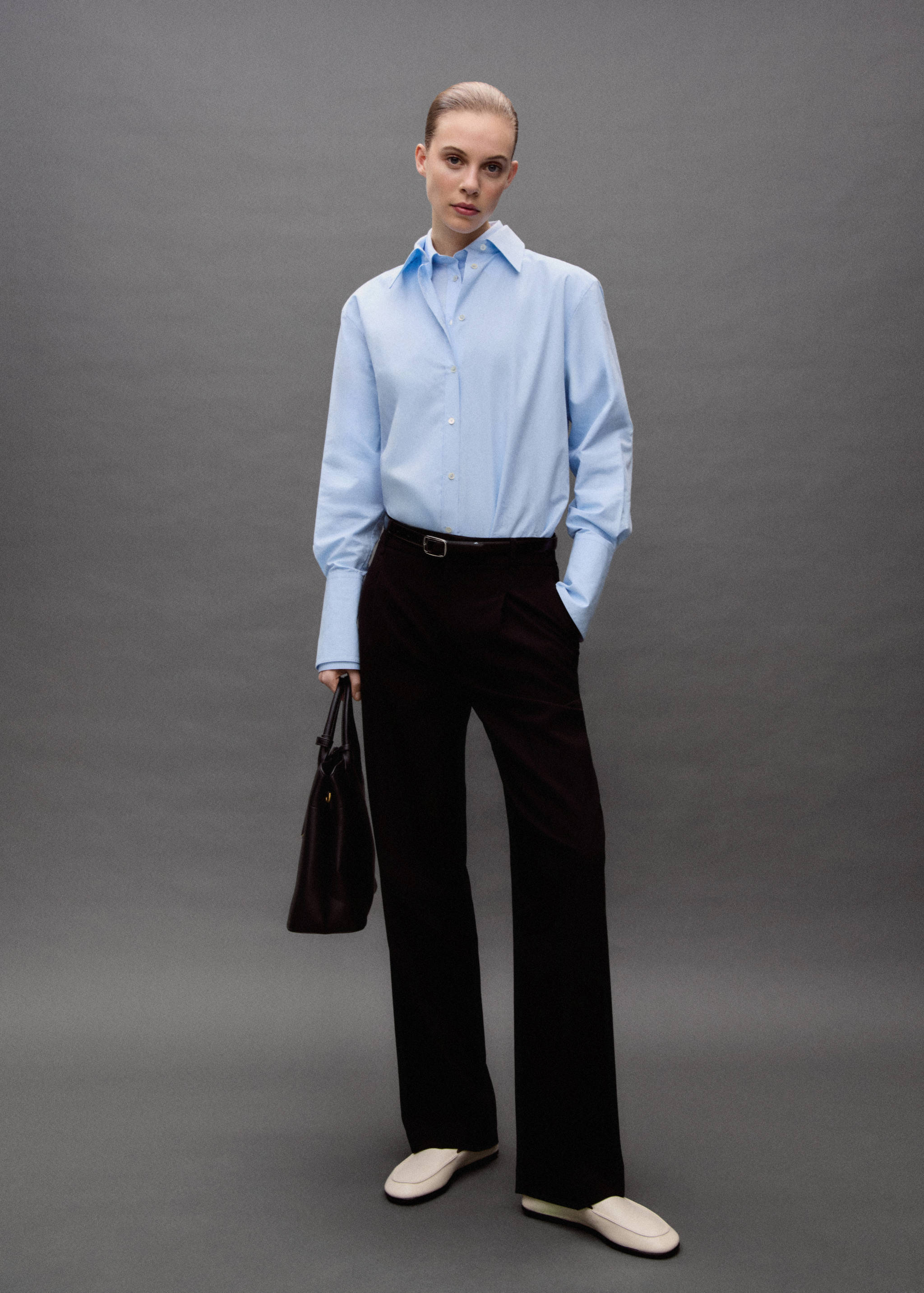 Straight-fit pleated trousers - Details of the article 6