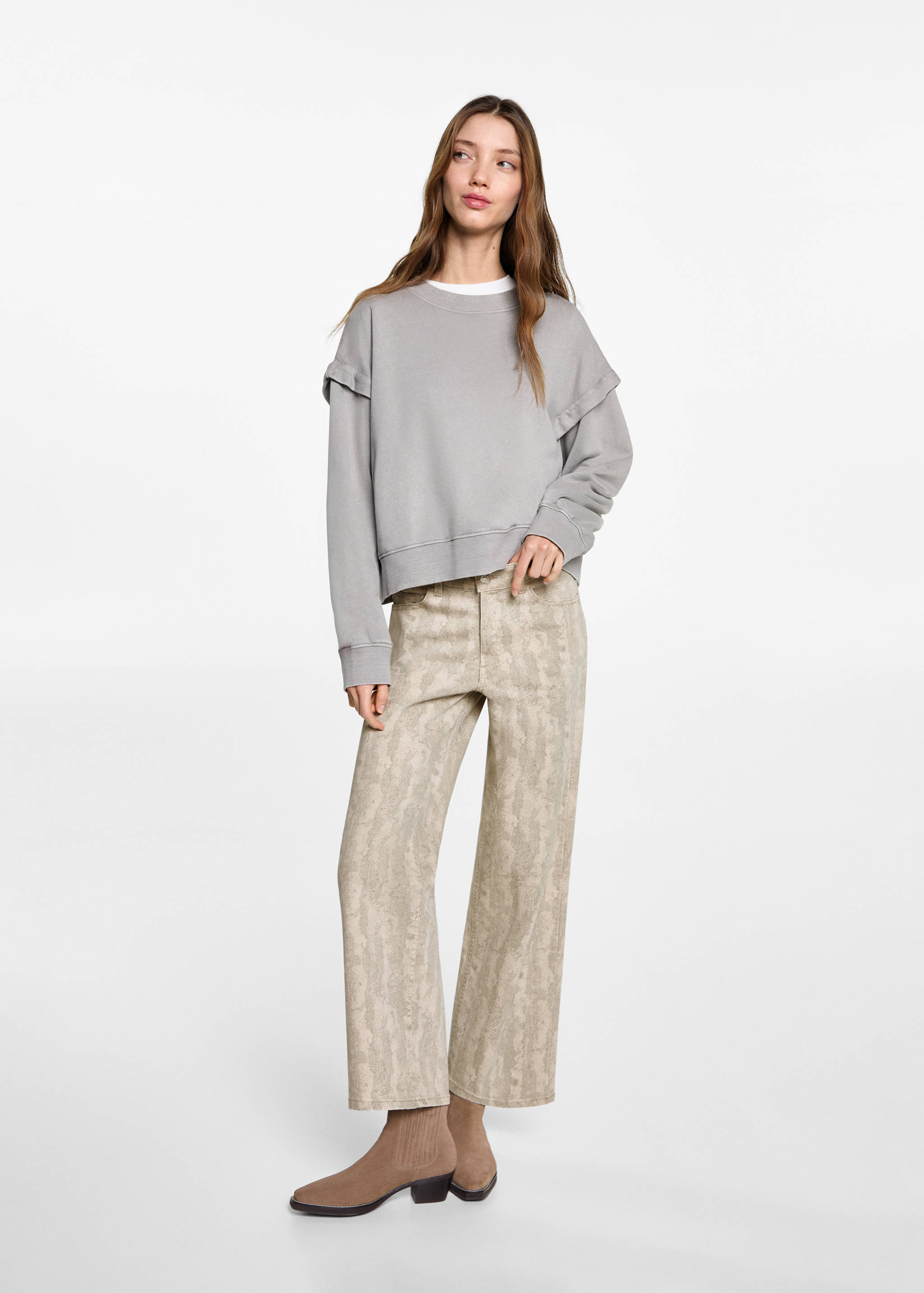 Calças culotte estampadas - Plano geral